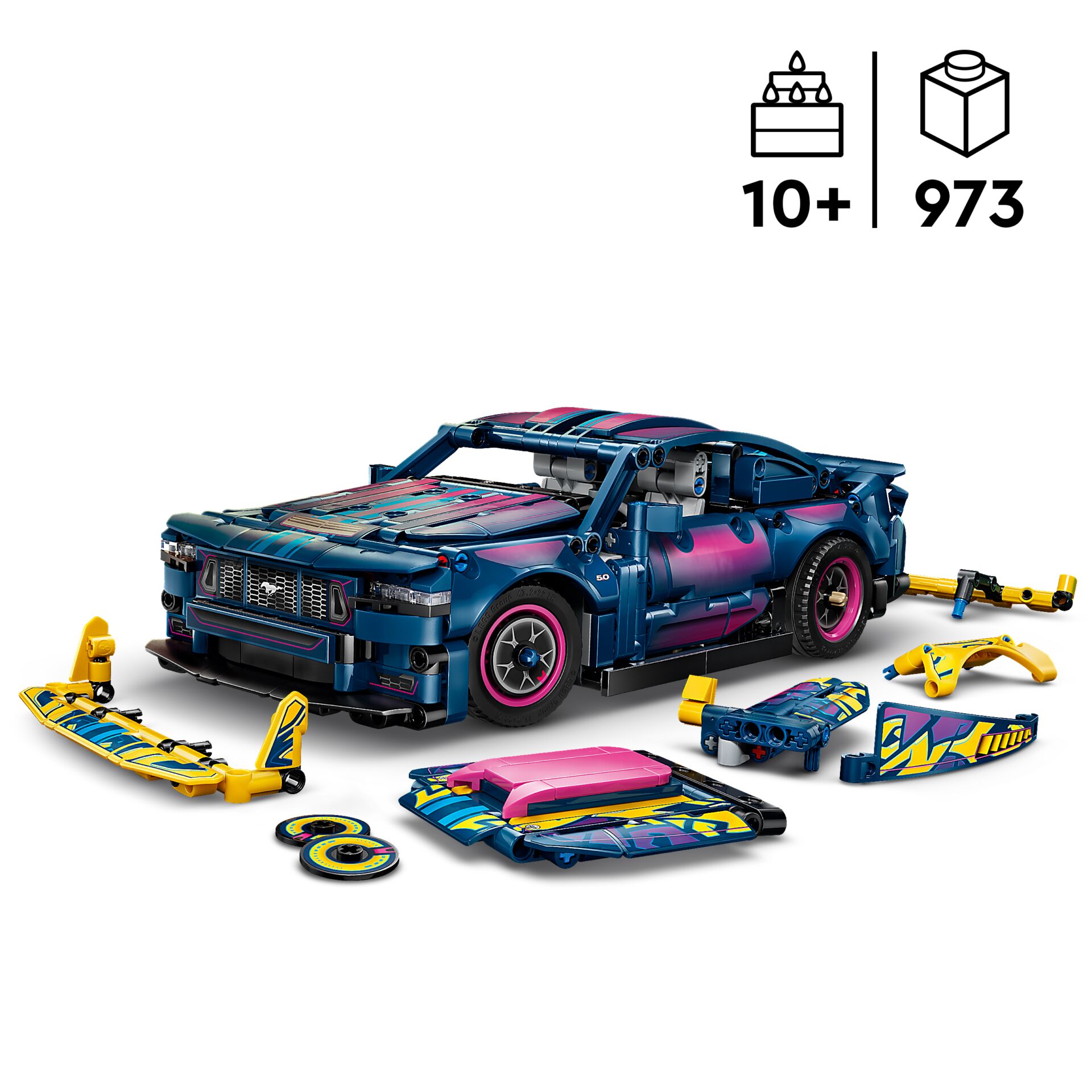 Lego, Modellauto, Sportwagen, Blaue Lackierung, Megapack