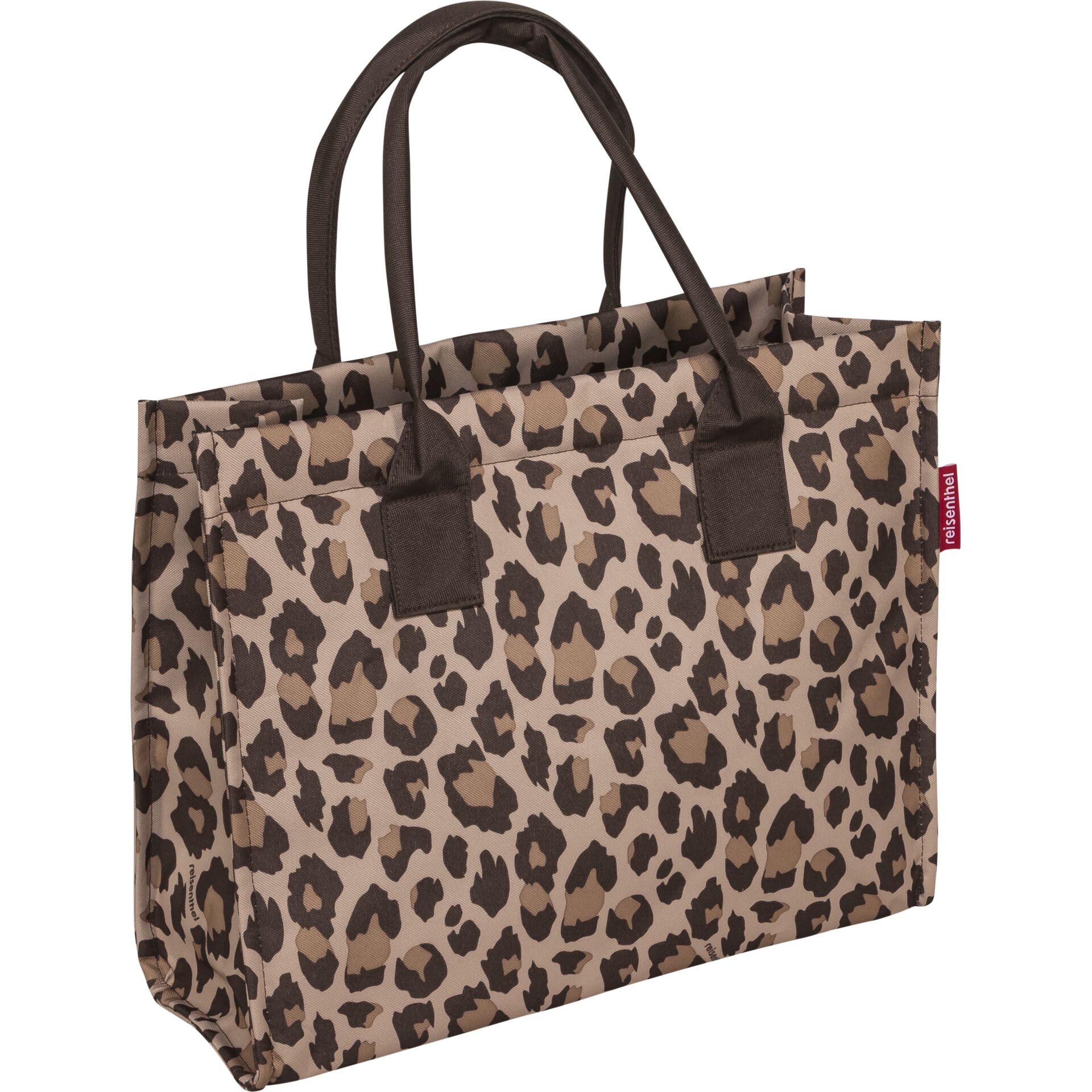 Tote-Tasche, Leopard-Print, Beige Braun, Canvas, Wiederverwendbare-Tasche