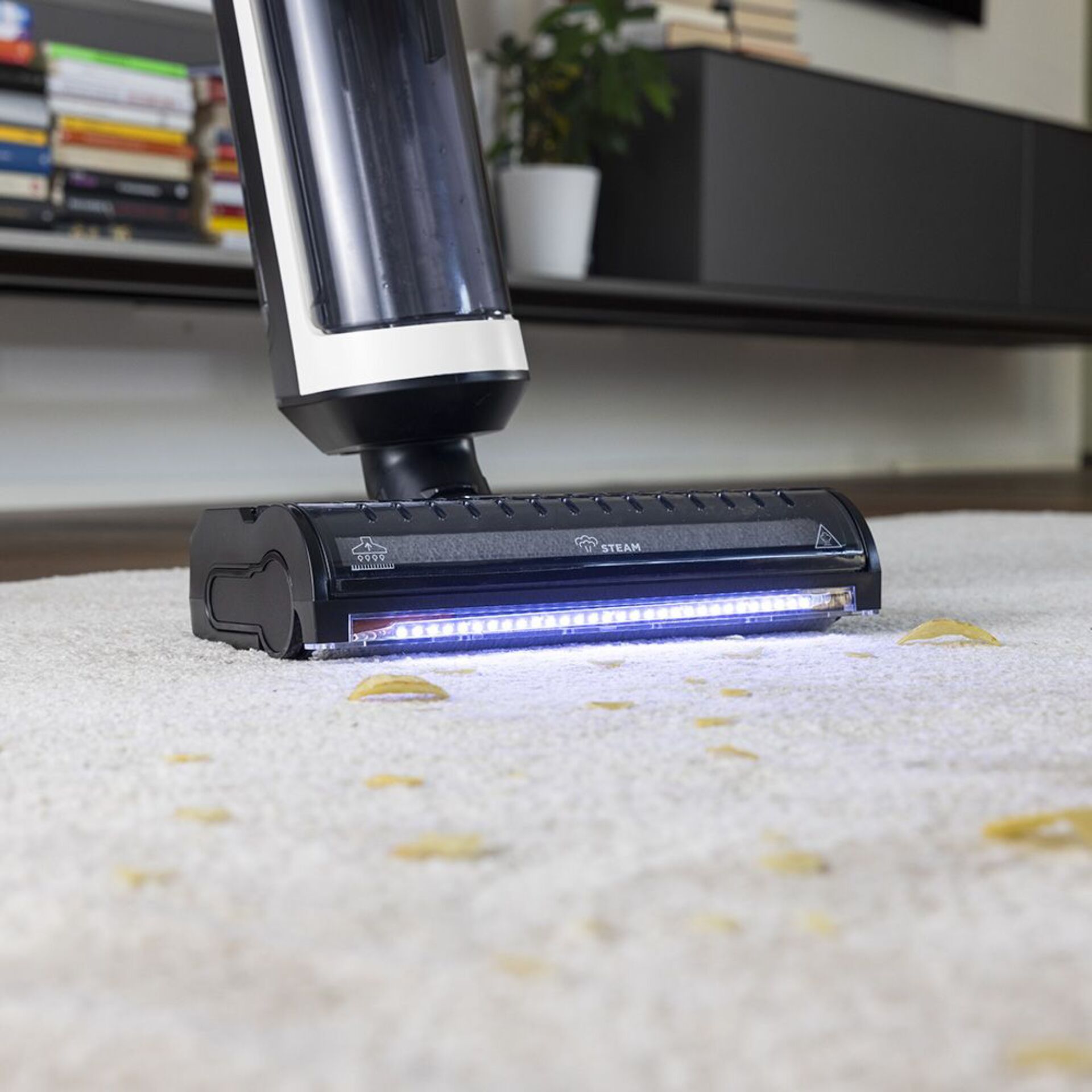 Staubsauger, Bodenreinigung, Bodendüse, LED-Licht, Kabelloses System