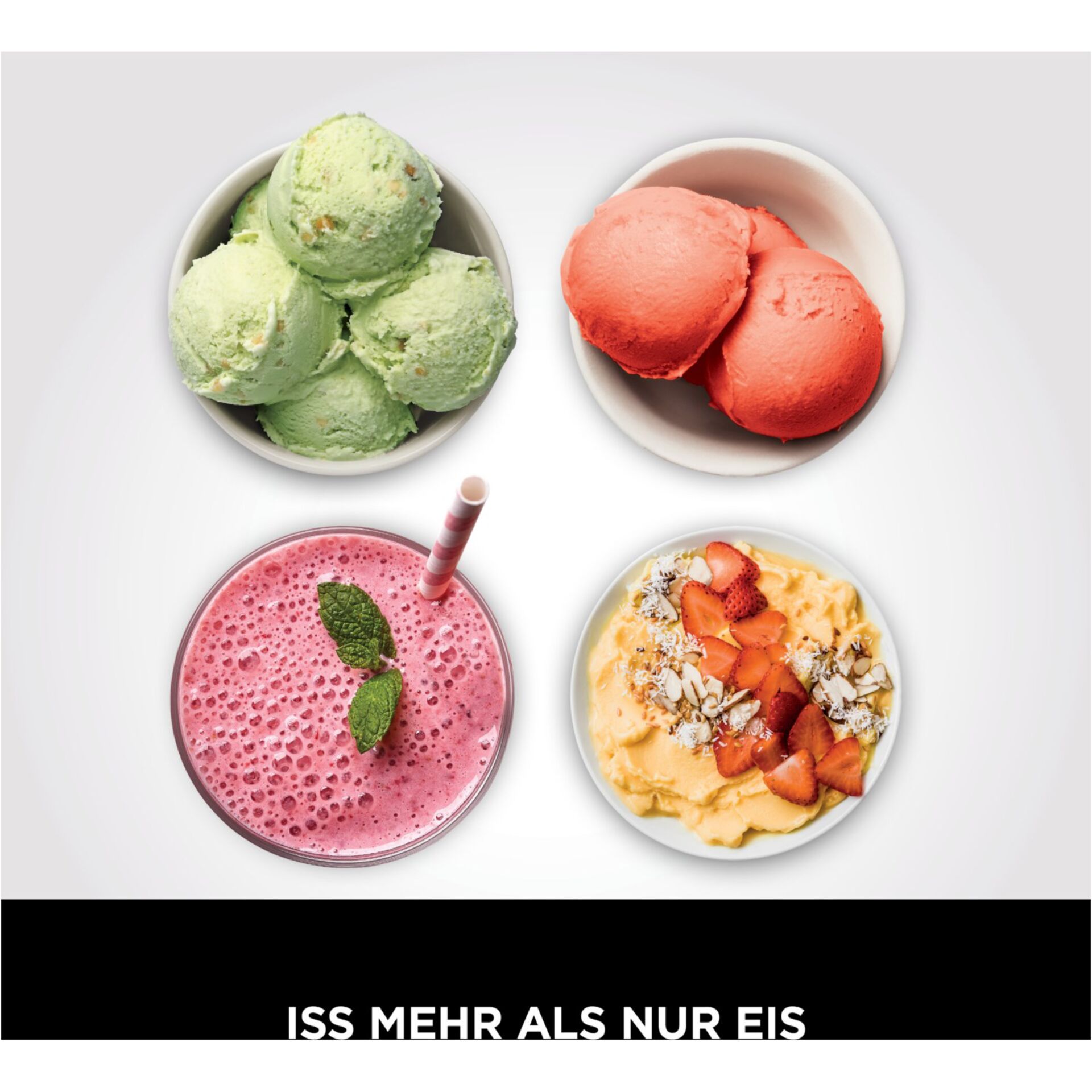 Eis, Eiscreme, Smoothie, Becher, Obst