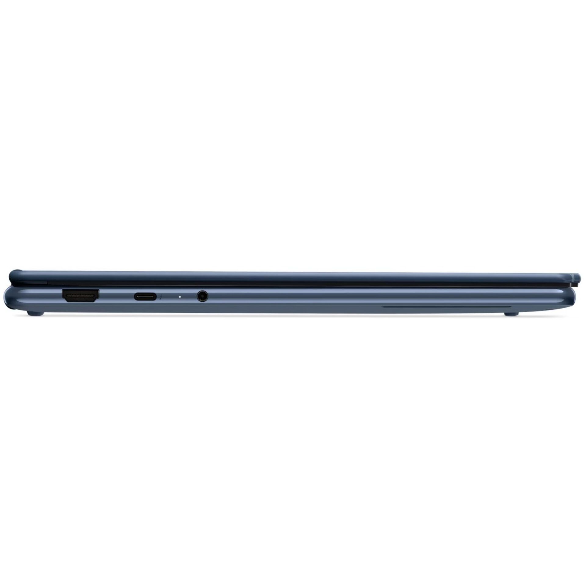 Laptop, blau-grau, HDMI-Anschluss, USB-C-Anschluss, Kopfhöreranschluss