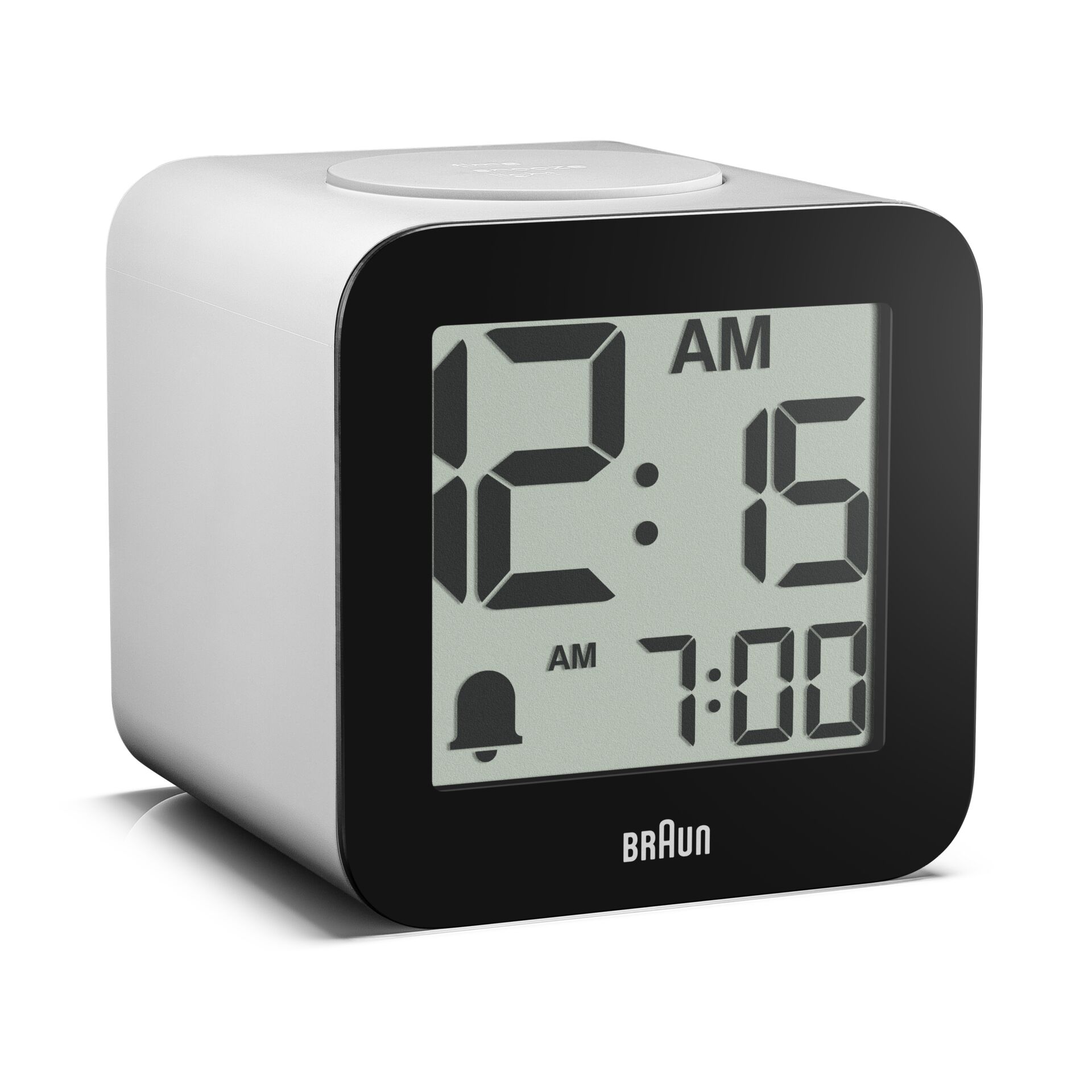 Wecker, Digitaluhr, Schwarz, Braun, LED Display