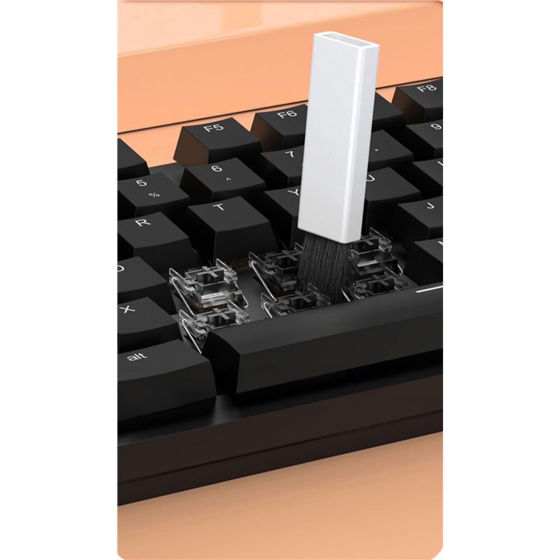 mechanische Tastatur, Tastaturschalter, Tastenkappe, linear, weißer Stängel