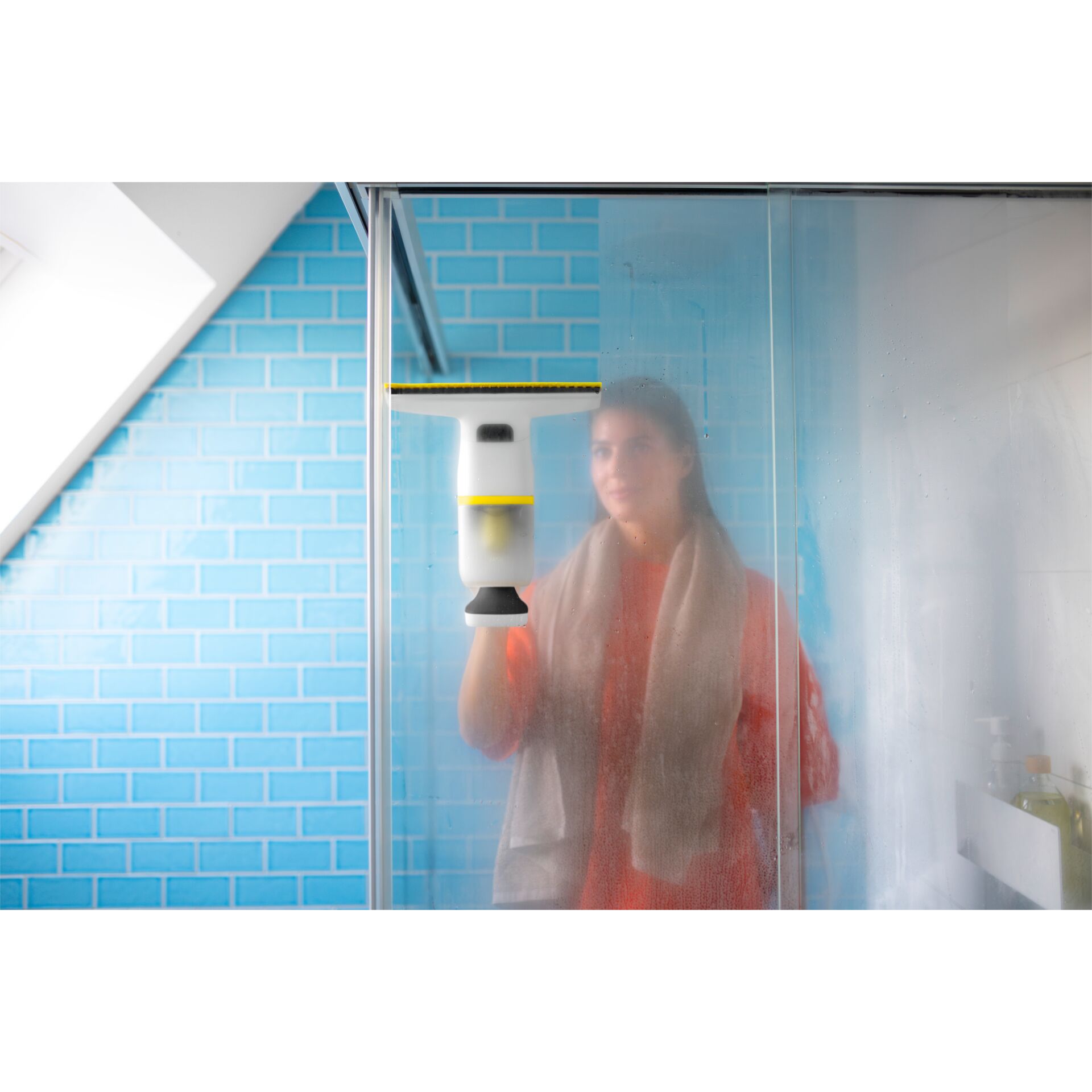 glasreiniger, dusche, abzieher, sprayflasche, badezimmer