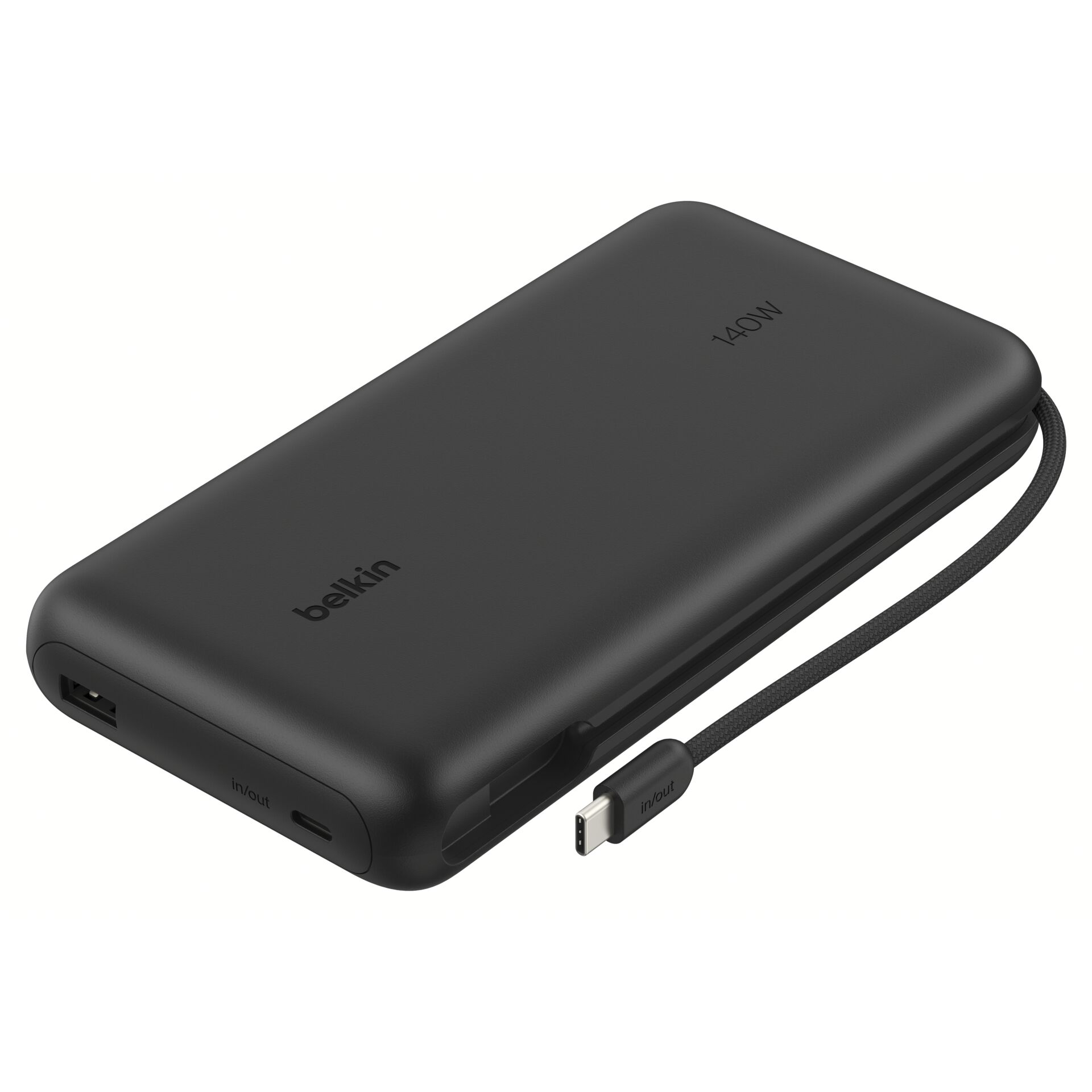 Powerbank, Anschlusskabel, USB-C, 3200mAh, schwarz