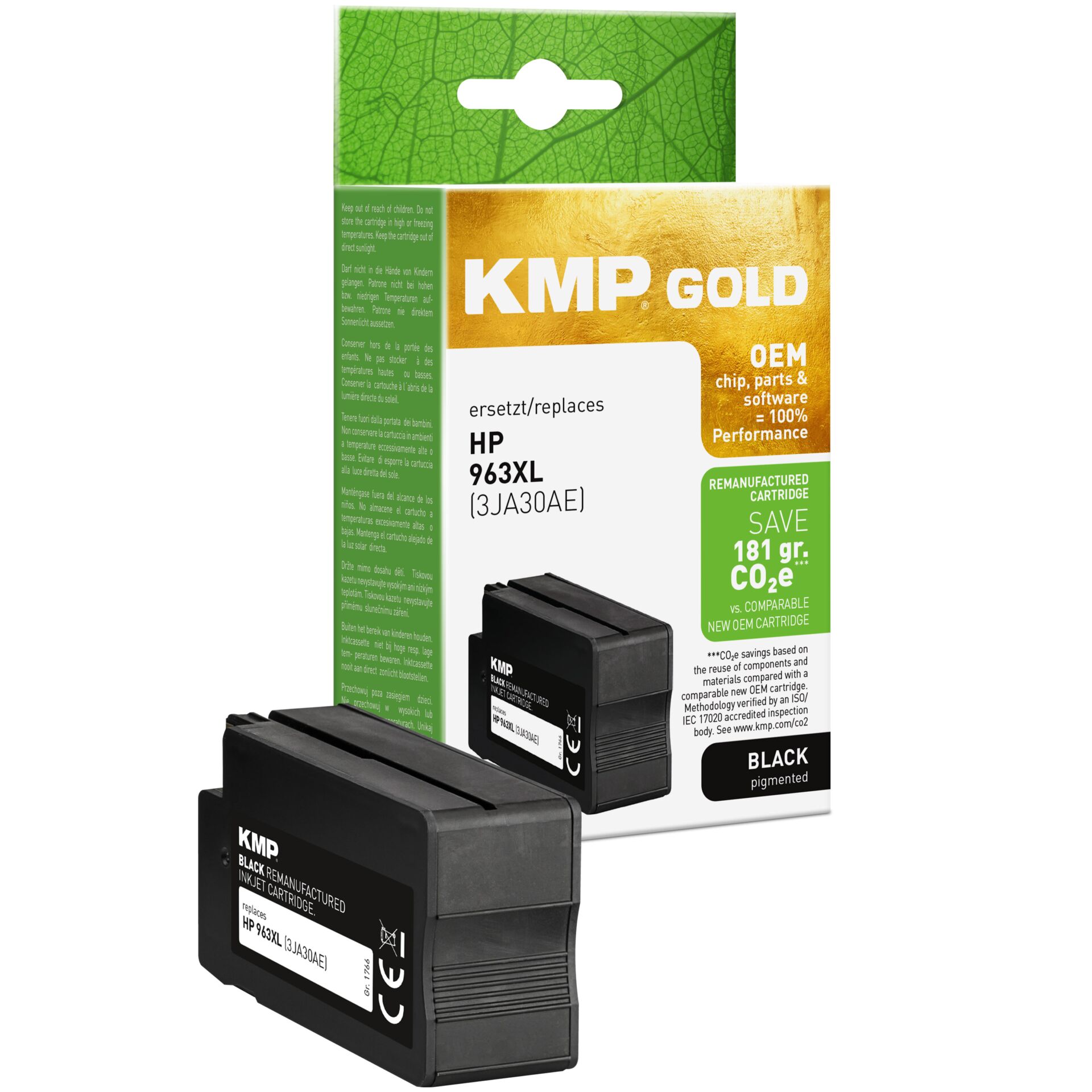 Adapter, Elektronik, Tintenpatrone, HP 963XL, Tintenpatronenerset, Schwarz pigmentiert, KMP Ersatzpatrone