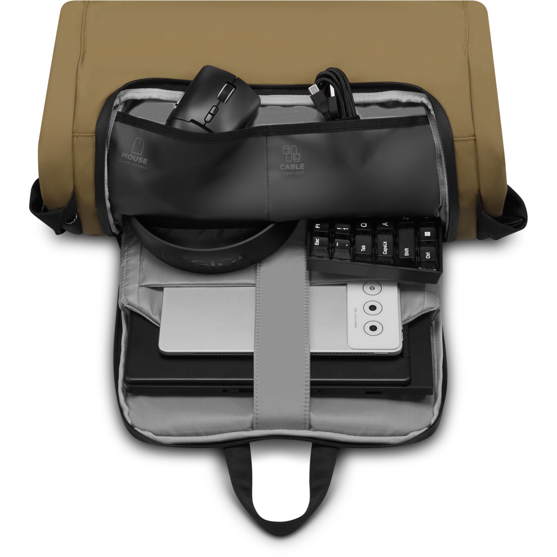 Laptop-Tasche, Messenger-Tasche, Kabel-Organizer, Handy-Tasche, USB-C-Ladegerät