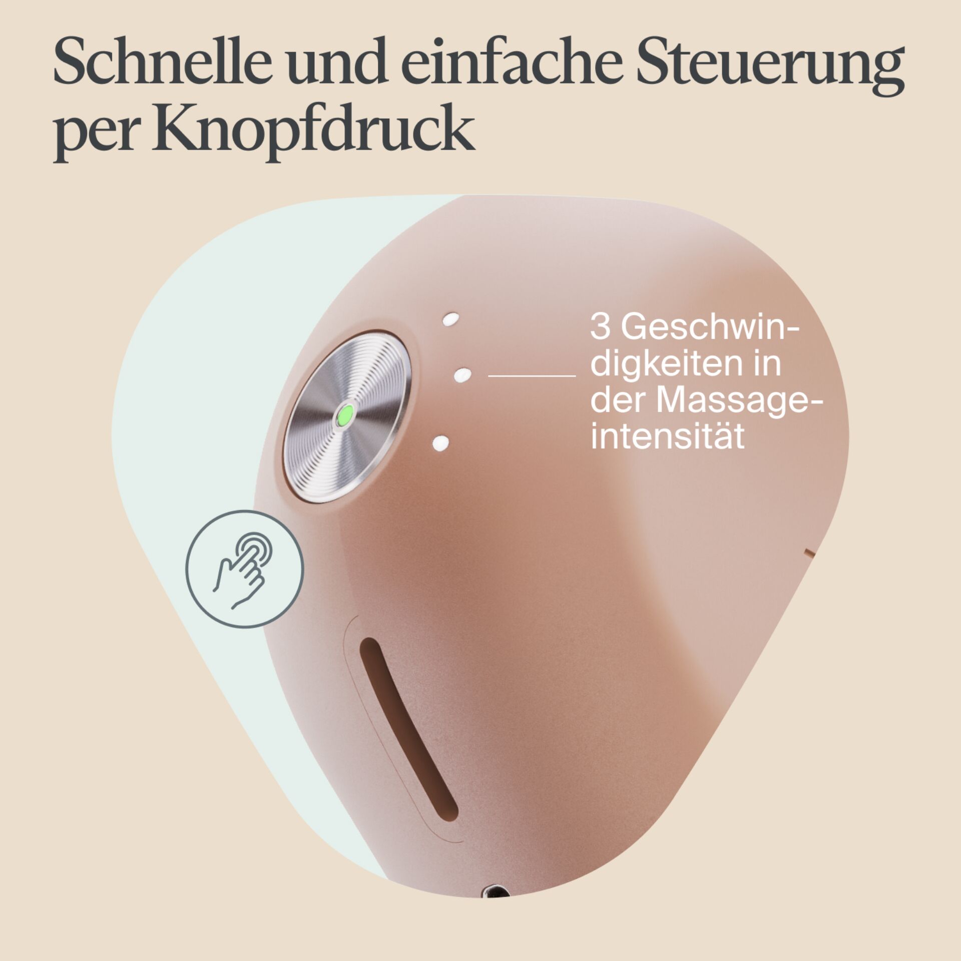 Massager, Behandlung, Körper, rosegold, Veloursedesign
