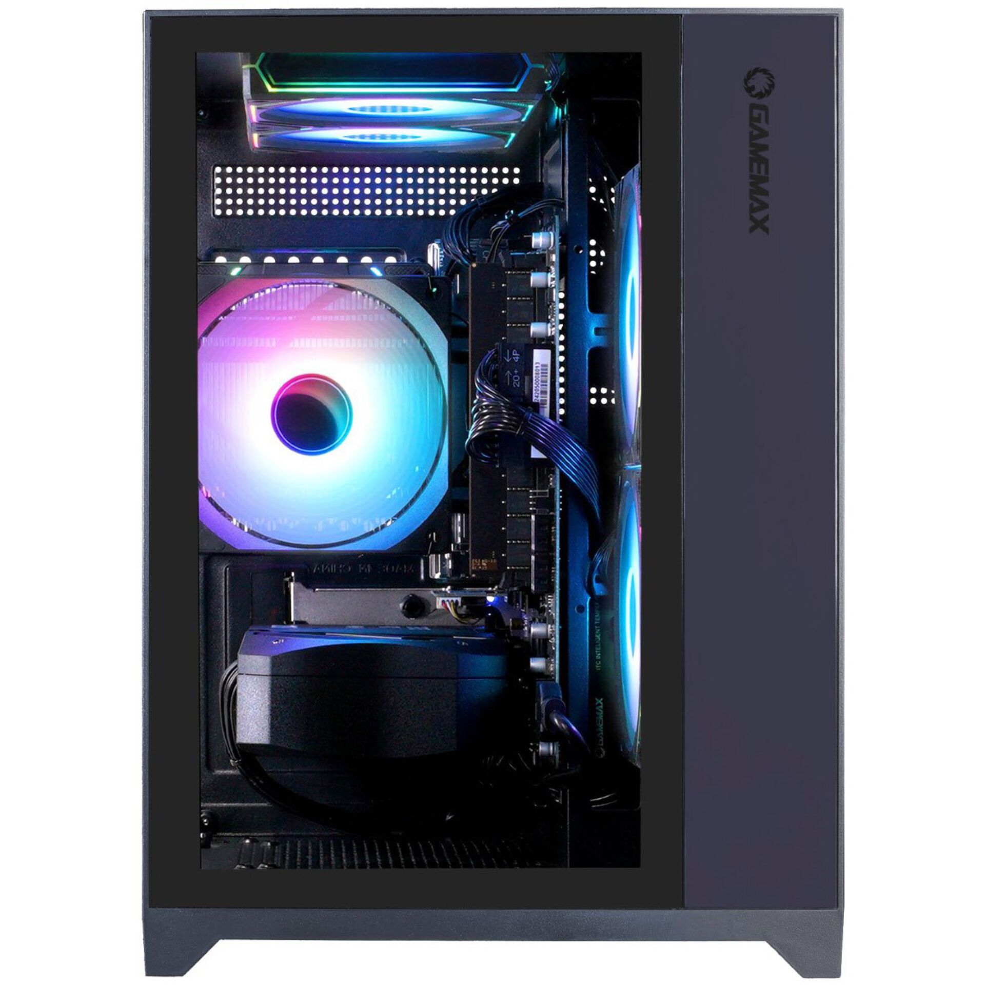 PC-Gaming PC, RGB-Beleuchtung, Mid-Tower, RGB-Lüfter, Tempered-Glass-Seitenwand