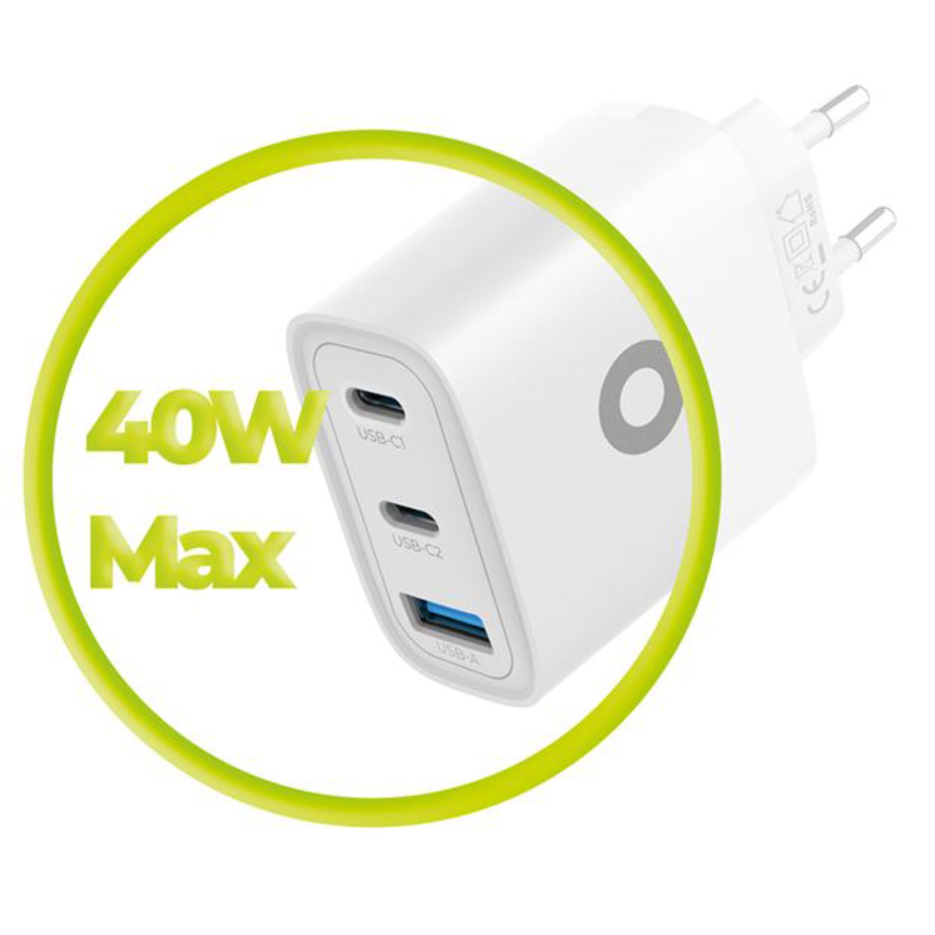 Ladegerät, USB-C, USB-A, Mehrfachanschlüsse, 40W