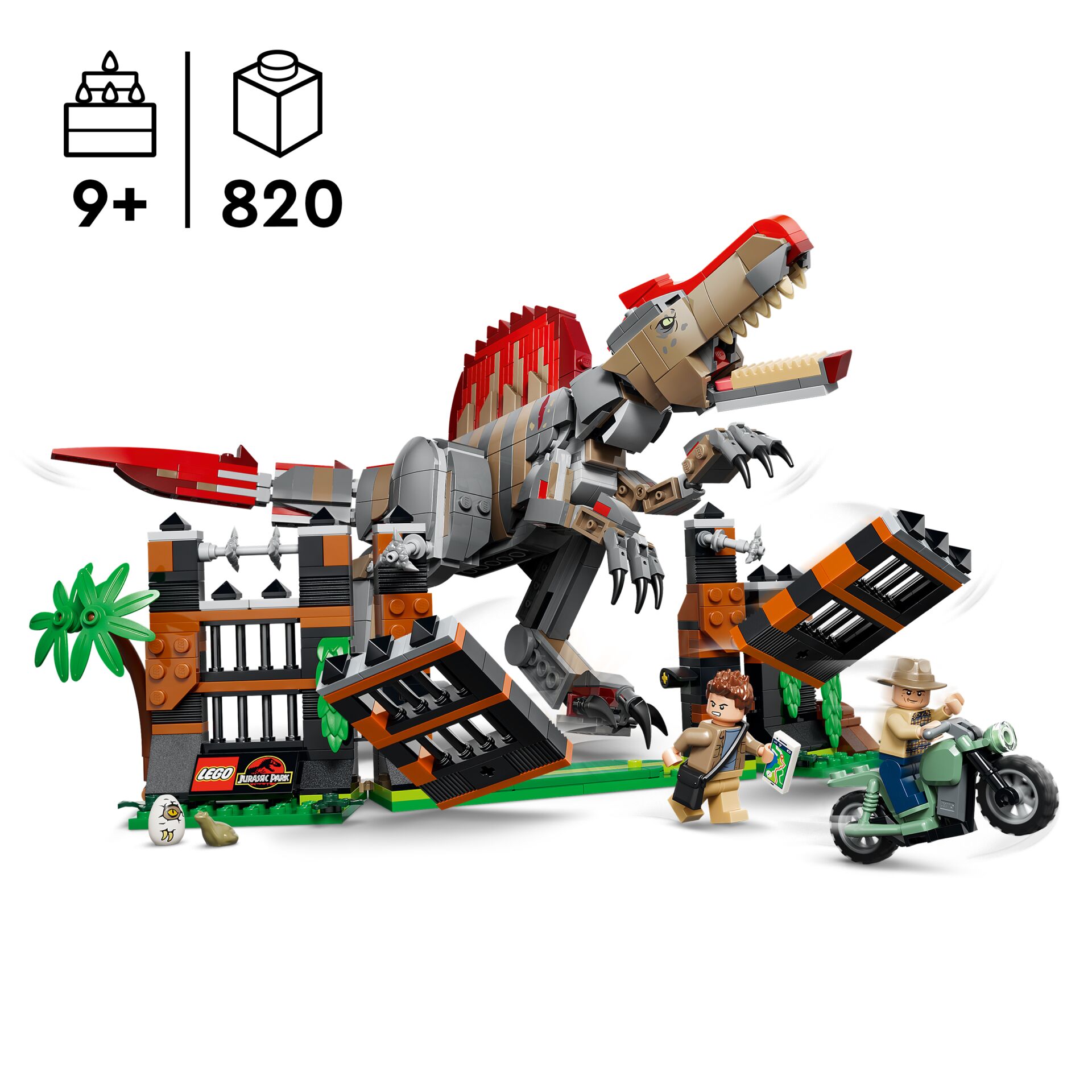 Dinosaurier, LEGO, Set, Jurassic World, Motorrad/Vehicle