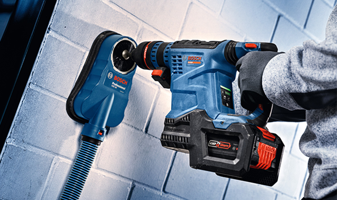 Akku-Bohrhammer, Bohrmaschine, Akkupower, Batterie, Kernwerkzeug