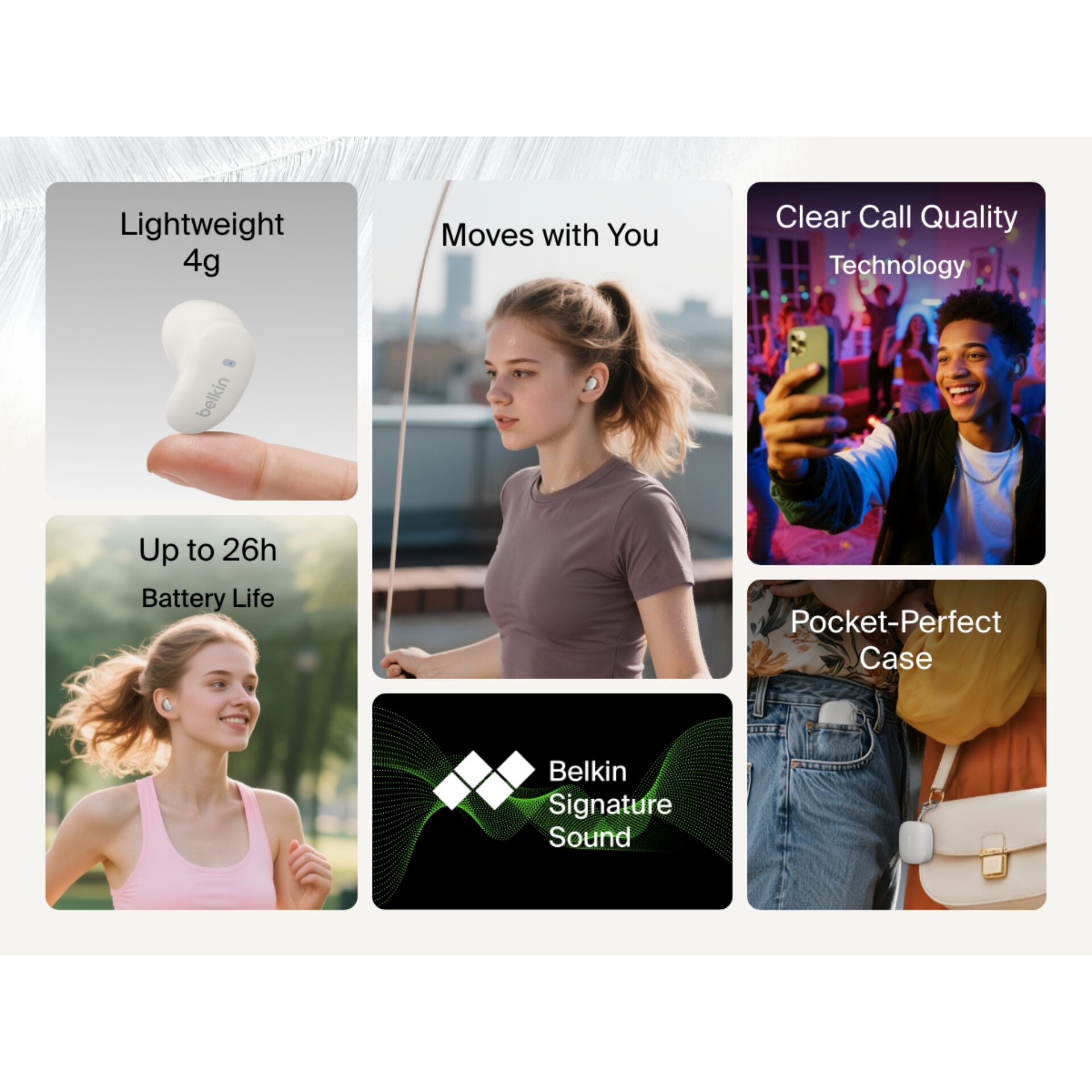 In-Ear Ohrhörer, Drahtlose Kopfhörer, Bluetooth, Ladehülle, Leichtgewichtig 4g