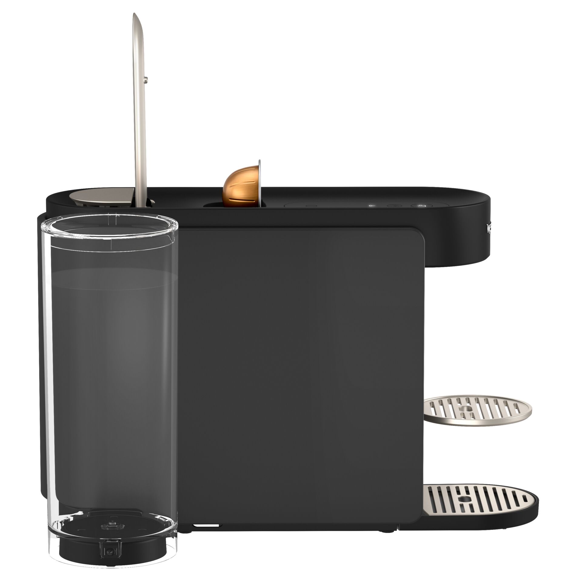 Kaffeemaschine, Espresso-Maschine, Kaffeeausgabe, Trommelbehälter, Wasserbehälter