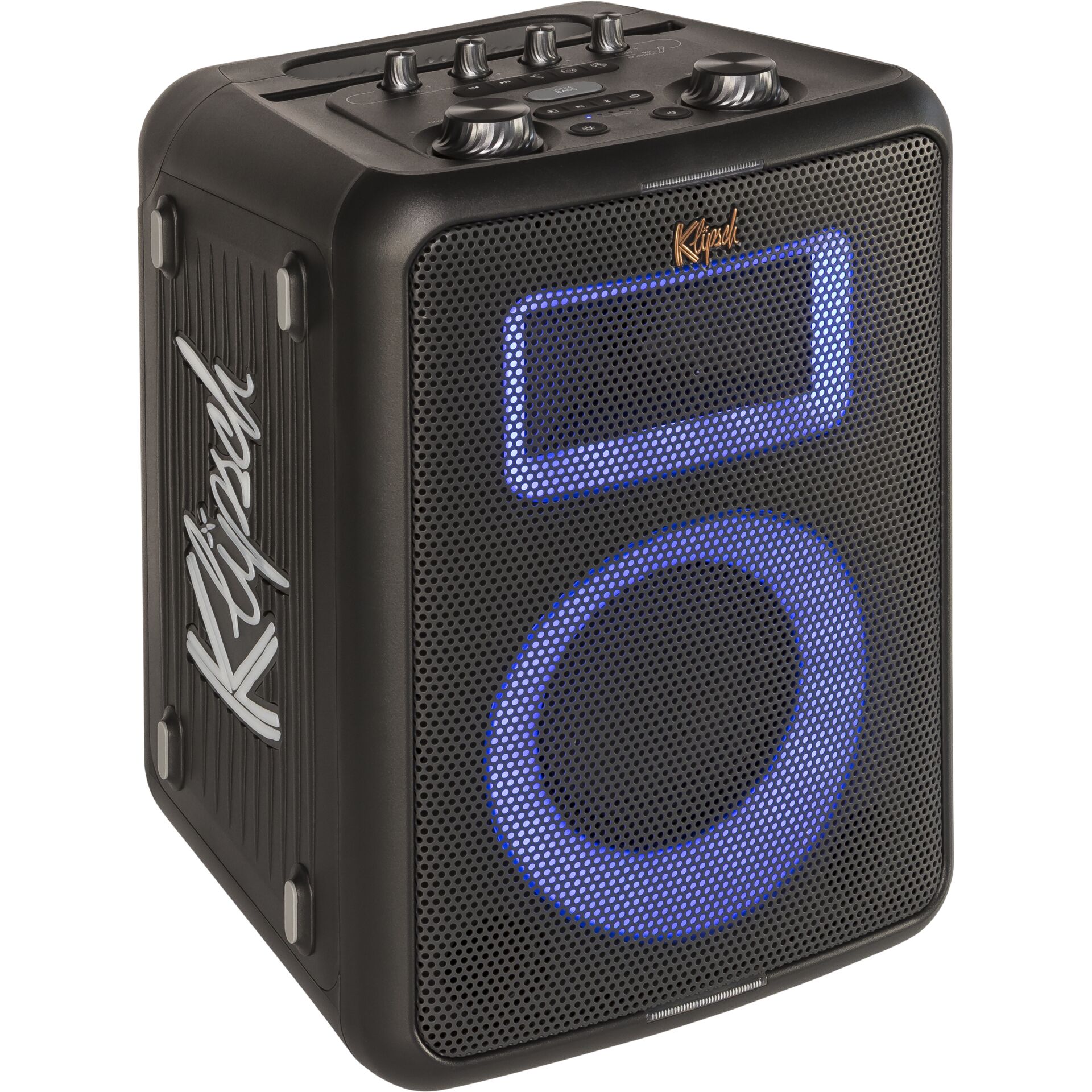 Lautsprecher, Bluetooth, Tragbar, LED-Beleuchtung, Klingelblau