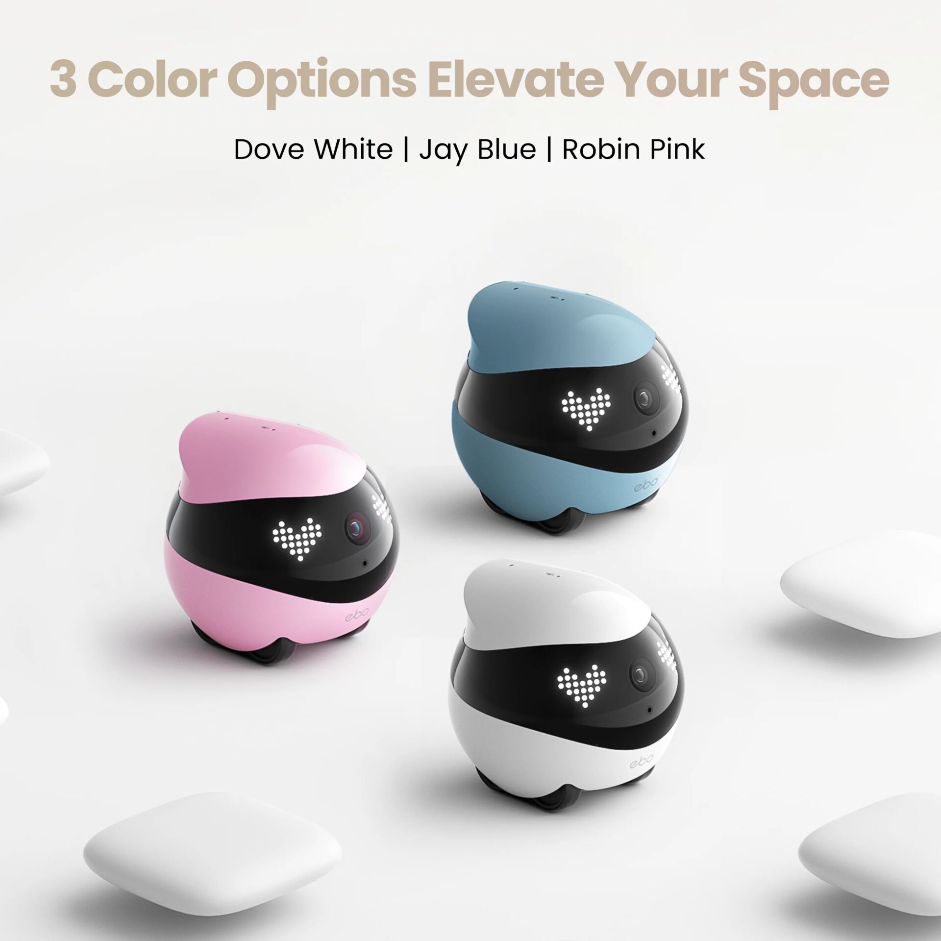 robot, pink, blue, white, compact