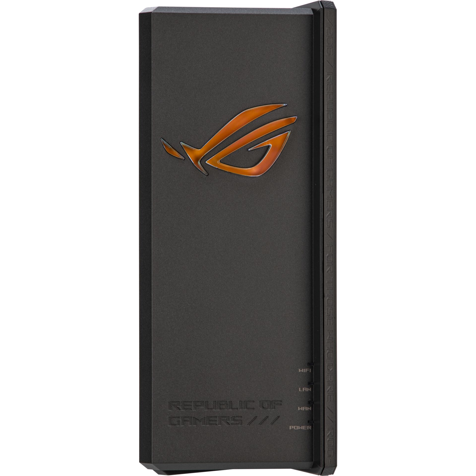 PC-Server-Gaming, Mini PC, Orangene Logo, schwarzer Gehäuse, WLAN LAN Netzteil