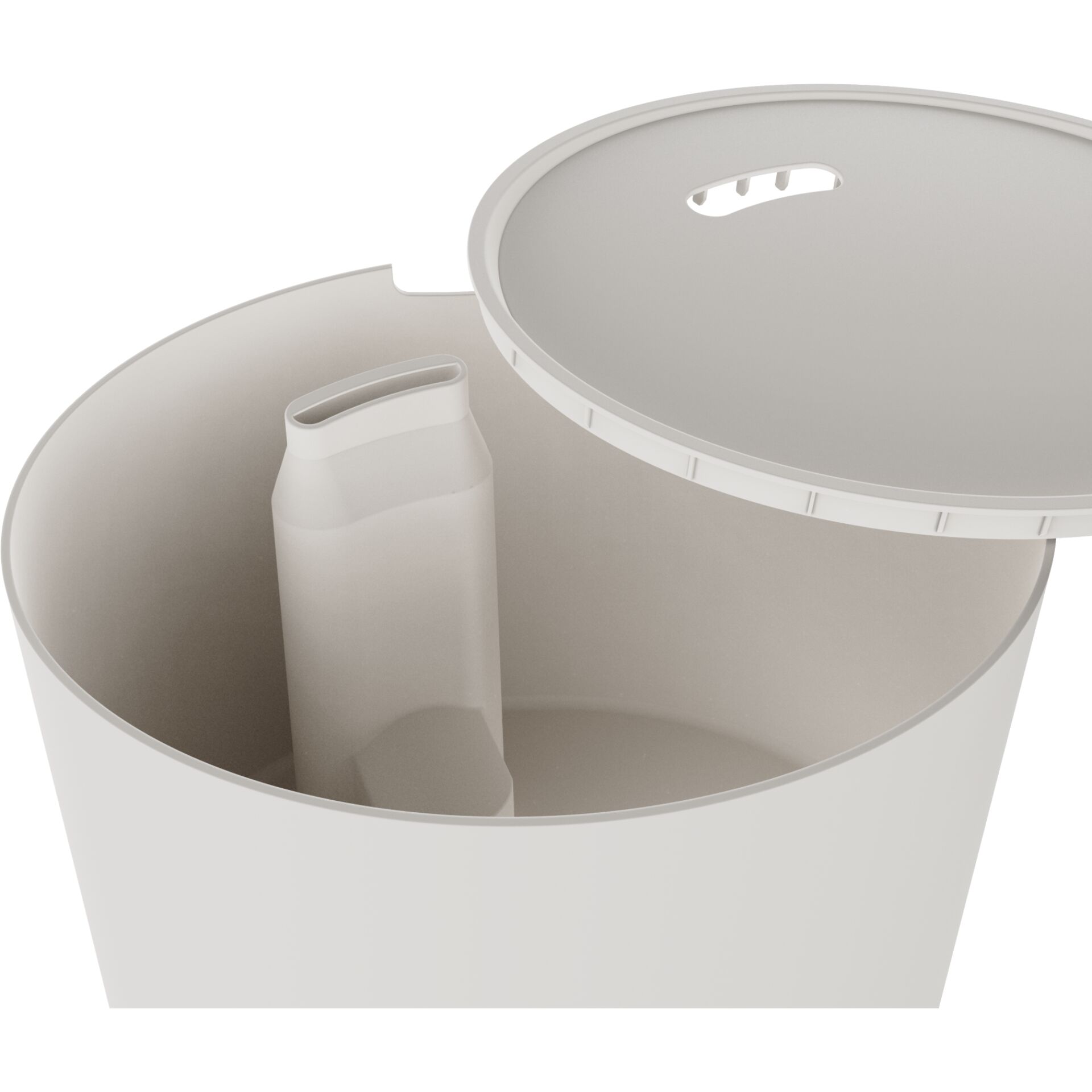 Wasserkocher, Küchenbehälter, Deckel mit Griff, Transparent-weißer Behälter, Korb-Design