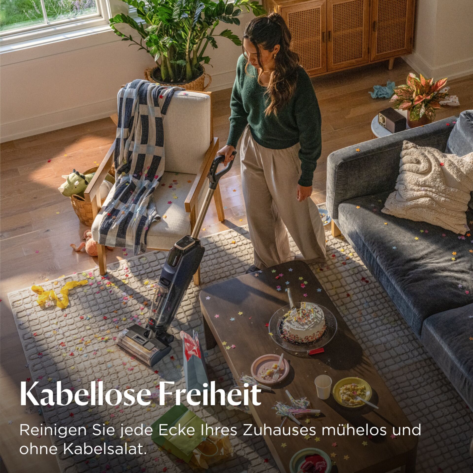 Wohnzimmer, Dekoration Ihres Zuhauses, Couch, Person, Reinigen