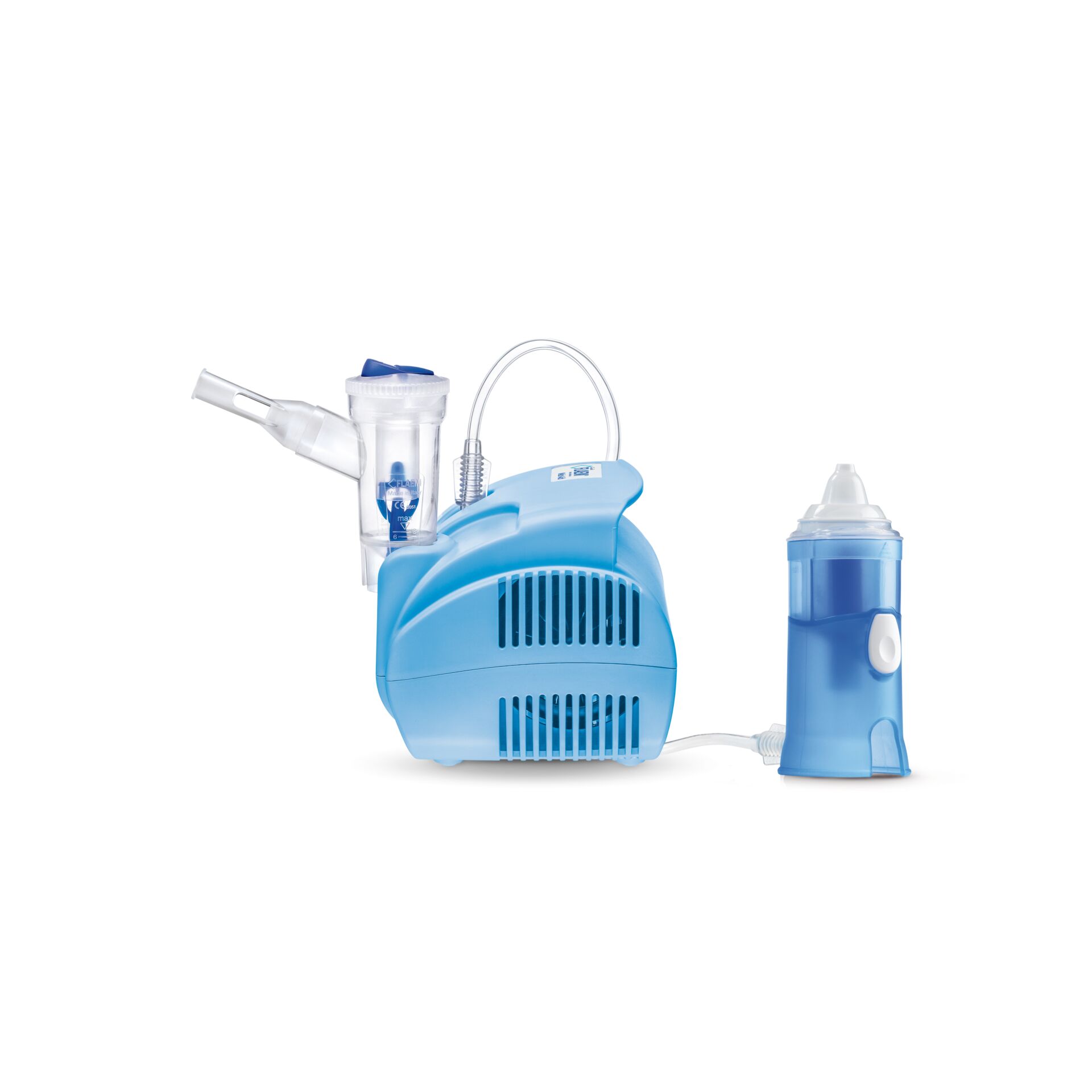 Inhalationsgerät, Nebulizer, Nebelkammer, Blau, Tragbares Gerät