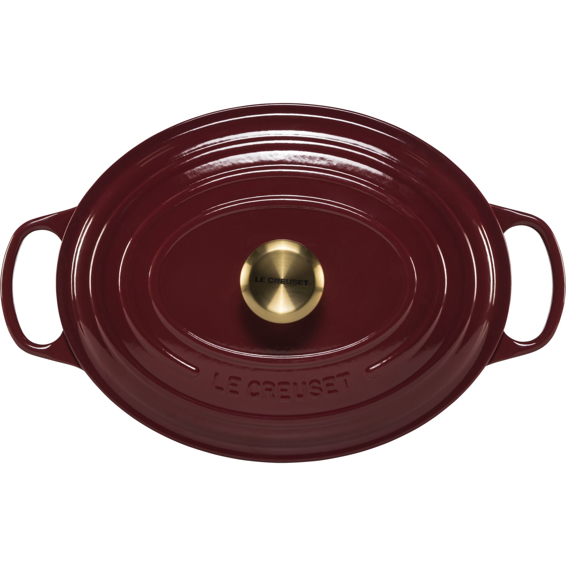 Dutch oven, lava enamel, red maroon, cast iron, lid with knob