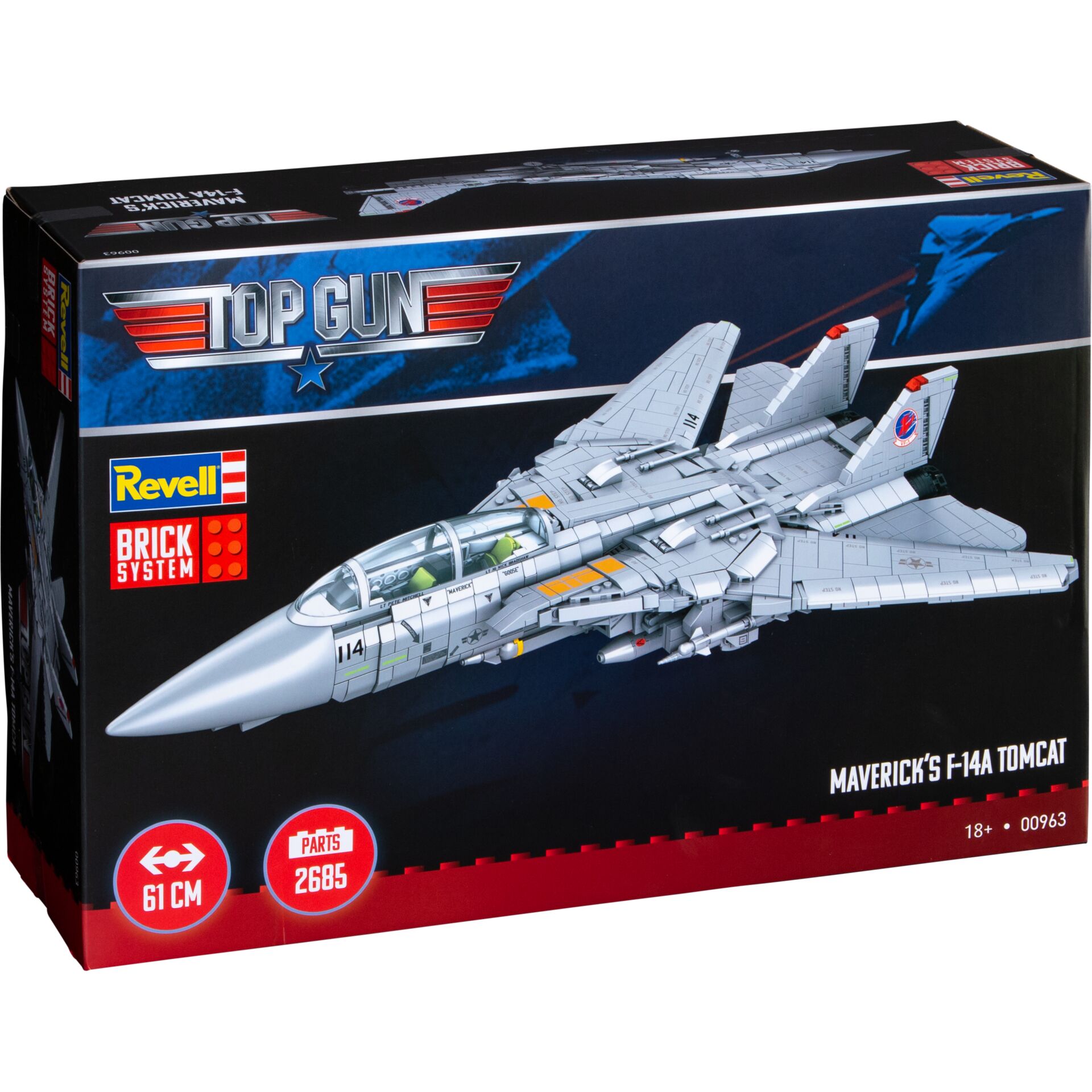 Klemmbaustein-Set, F-14A Tomcat, Kampfflugzeug, 2.685 Teile, 61 cm