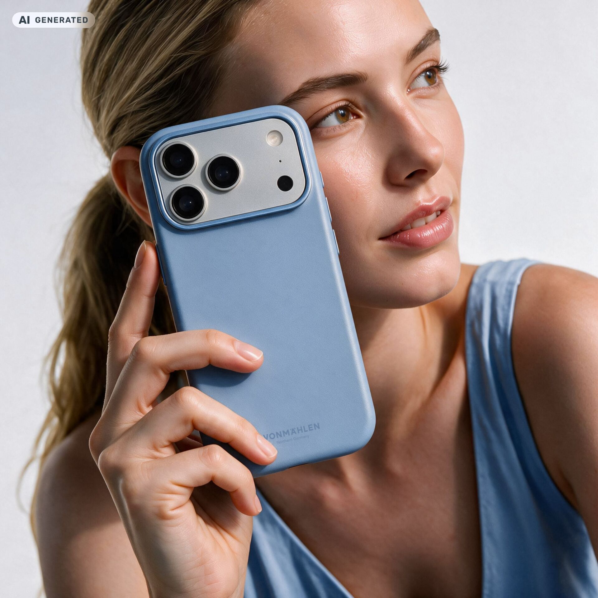 Smartphonehülle, Handyhülle, Blau, Dreifachkamera, Schutzhülle