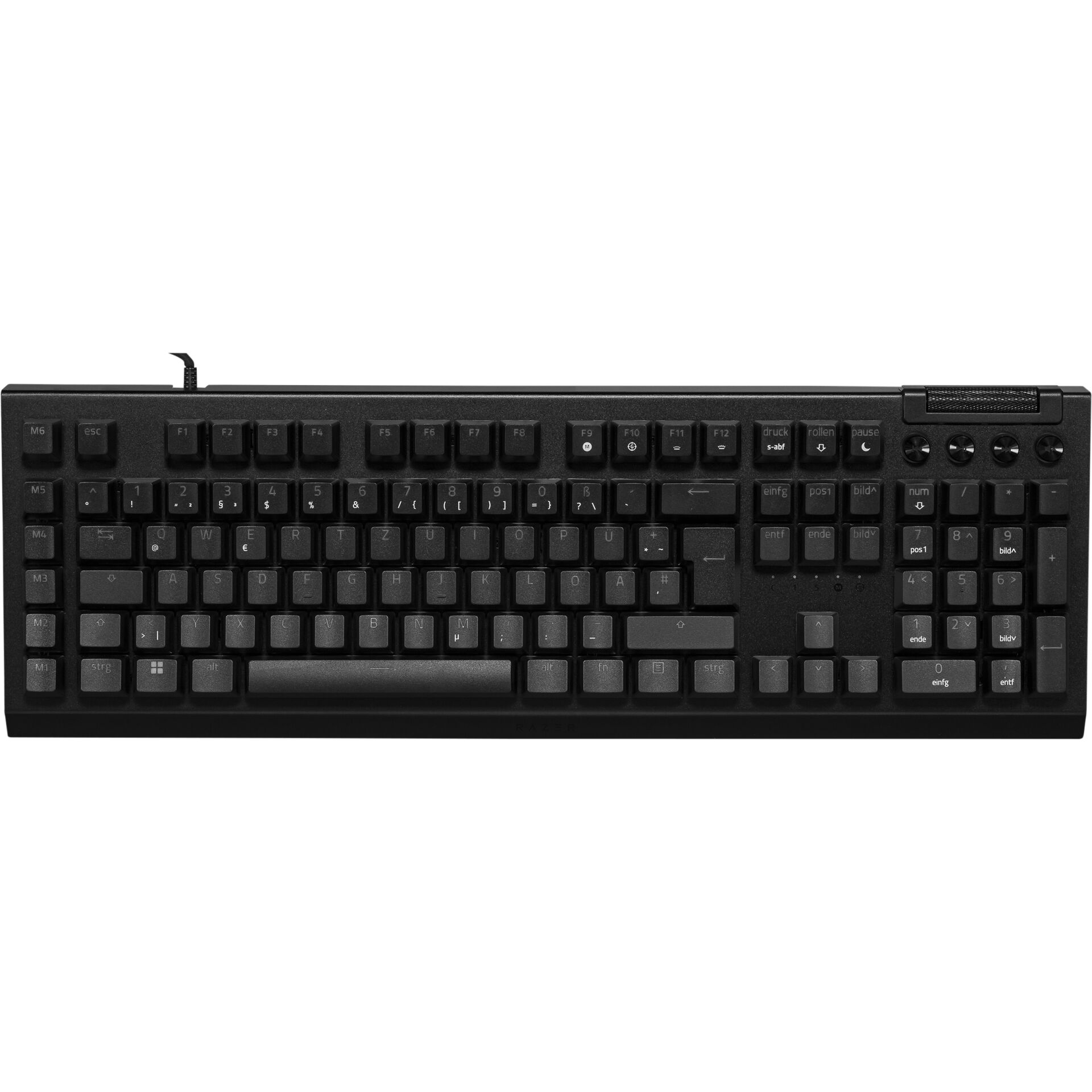 Tastatur, QWERTZ, verkabelt, Schwarz, Vollgröße