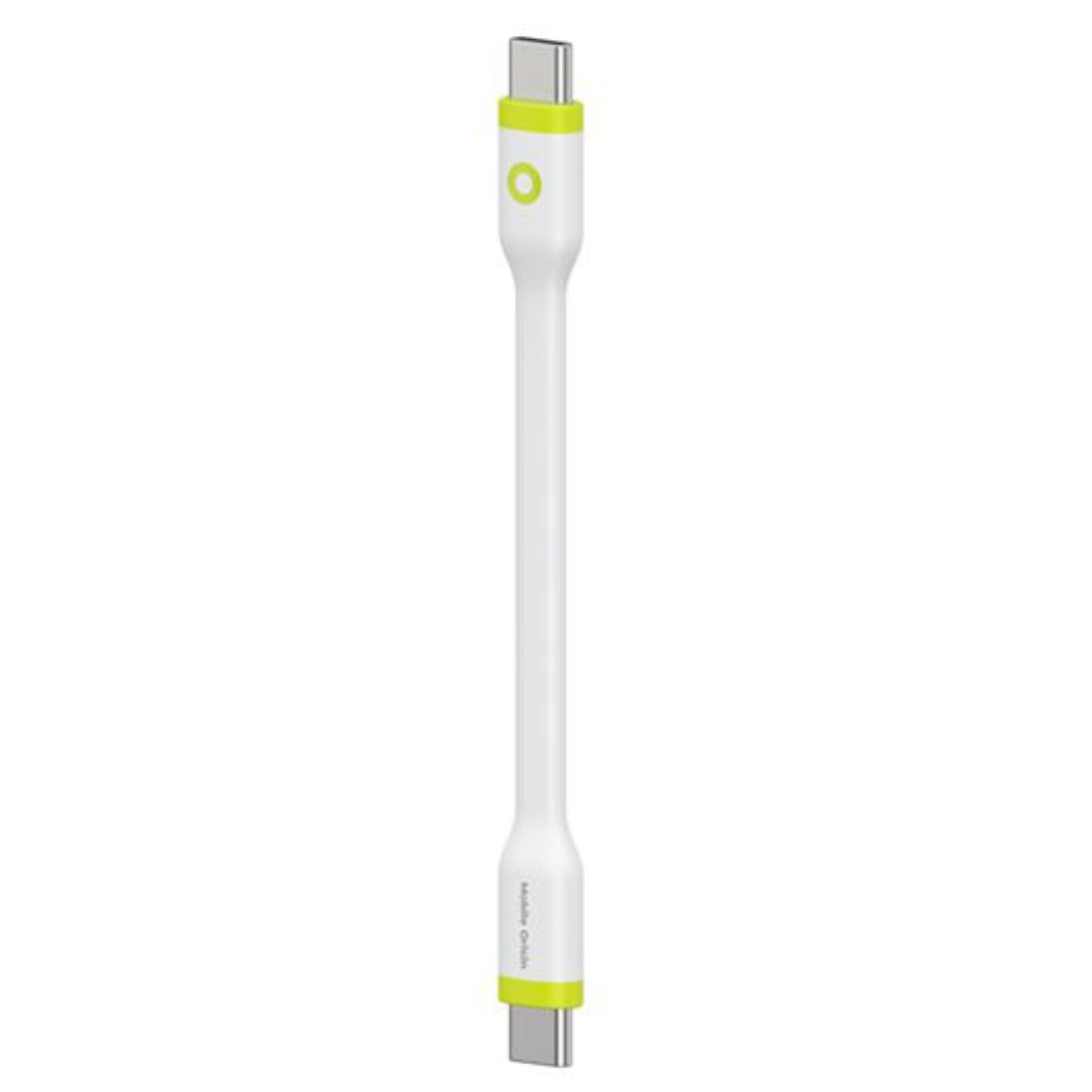 USB-C Adapter, Weiß, Gelbe Akzente, Inline-Kabel, Anschluss