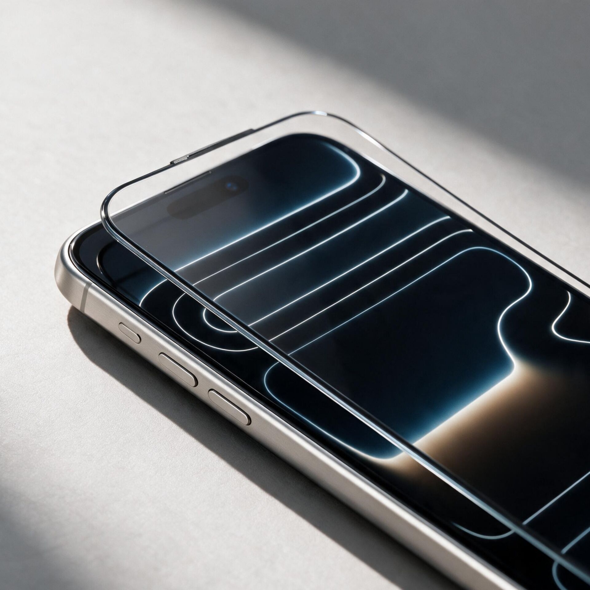 smartphone, Bildschirm, Displayschutz, Kante, Tasten