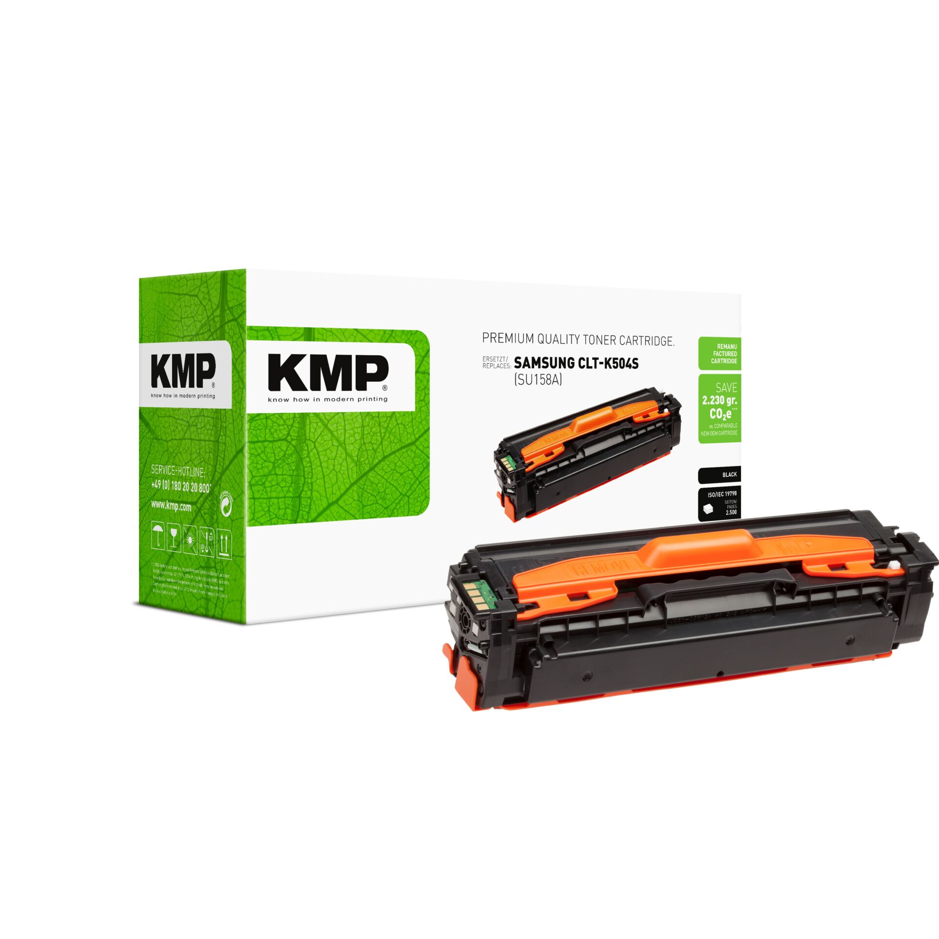 Computerausrüstung, Elektronik, Hardware, Tonerpatrone, Toner Kartusche, Orange Akzente, KMP Marke, Lasertoner
