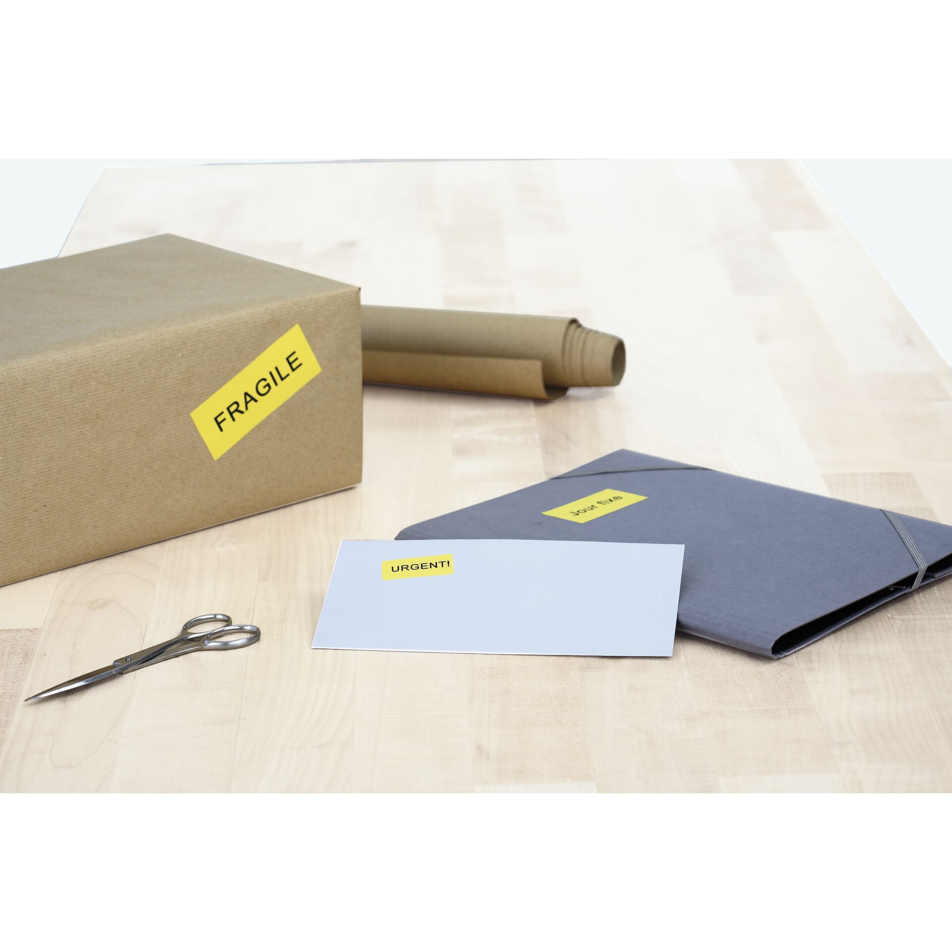 Schere, Visitenkarte, Papier, Text