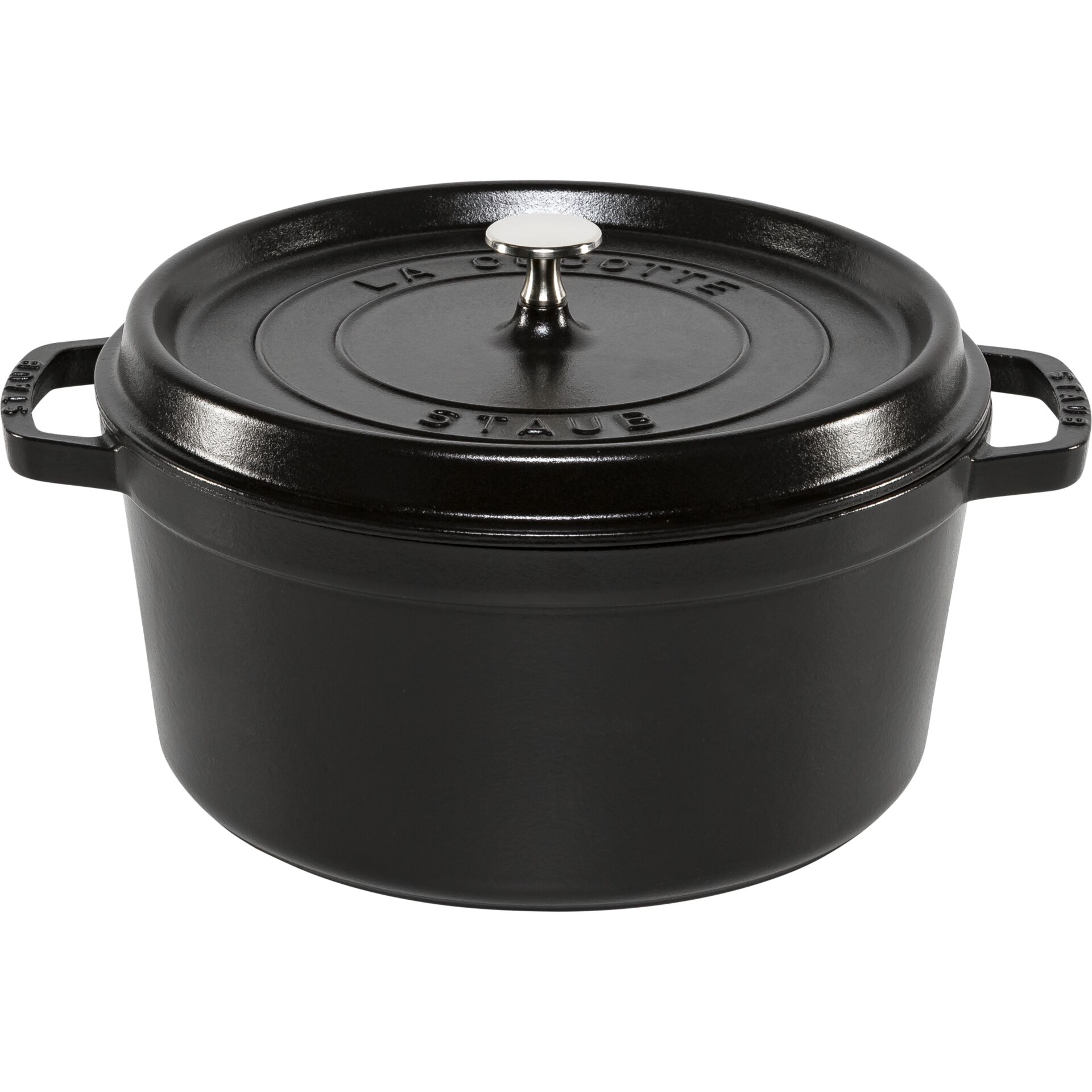 Staub La Cocotte 28cm rund,  schwarz, Gusseisen