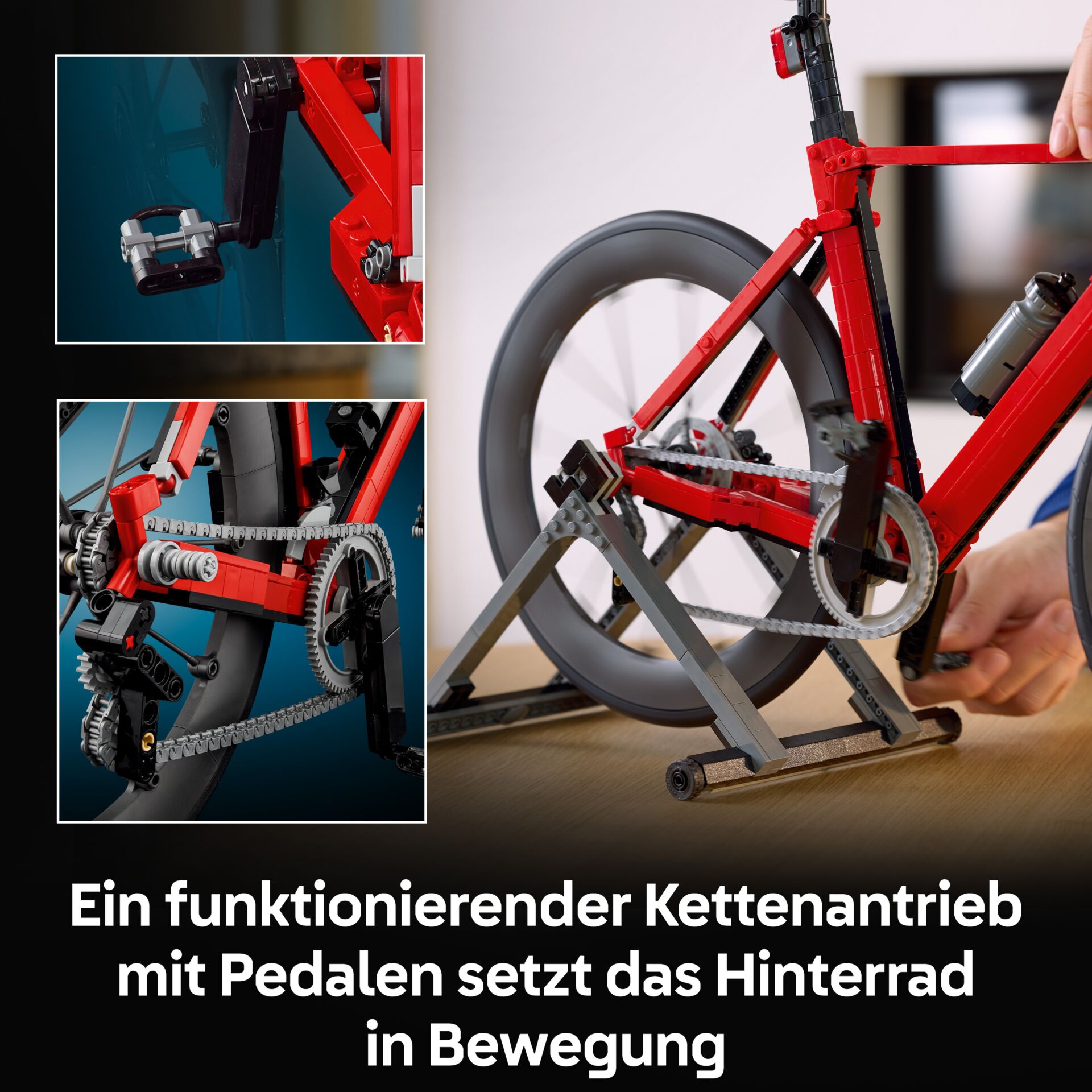 Kettentrieb, Pedale, Bau-Kit, Fahrrad-Mechanik, Montage-Setup
