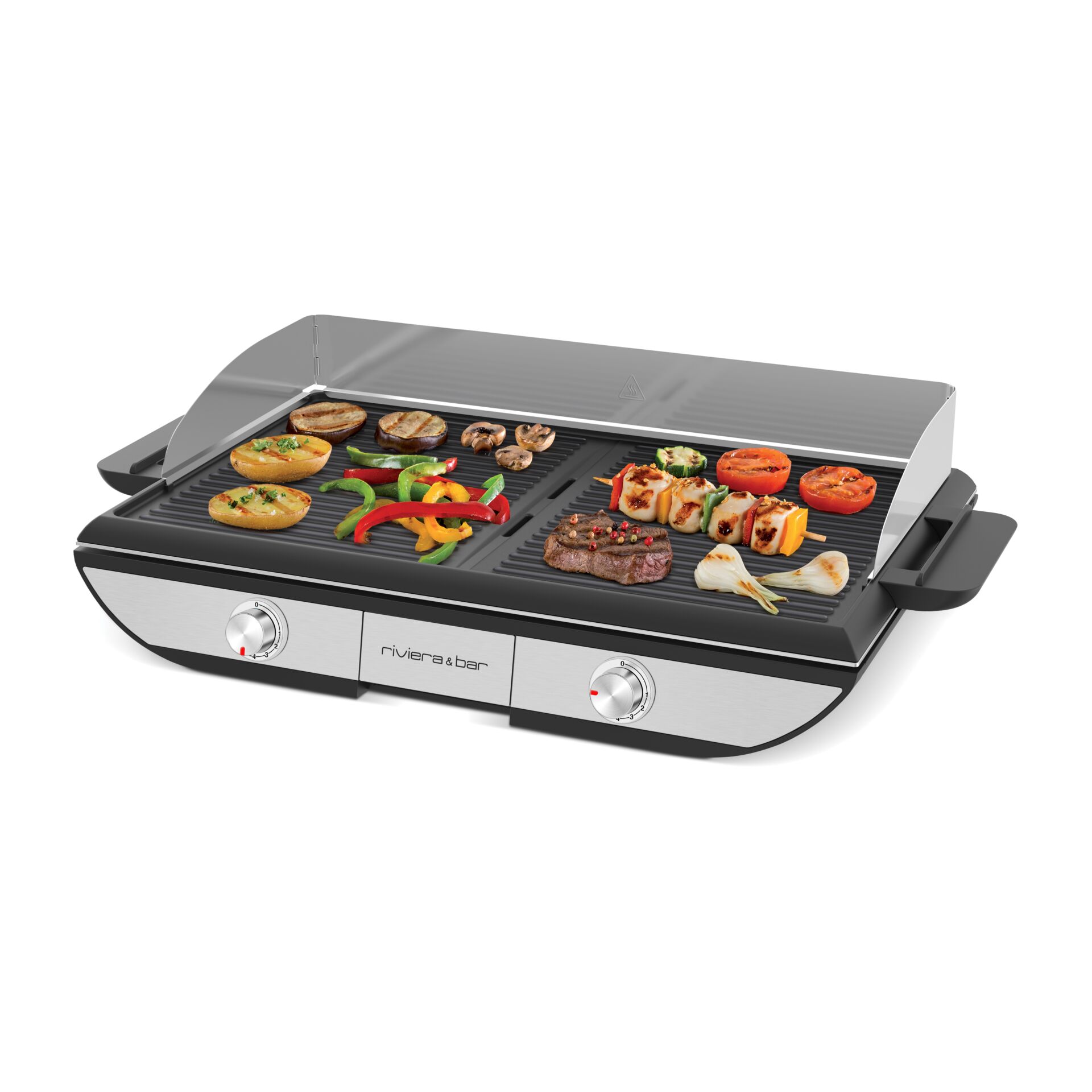 Grillplatte, Grillrost, Elektrische Grillplatte, Gemüse, Fleisch