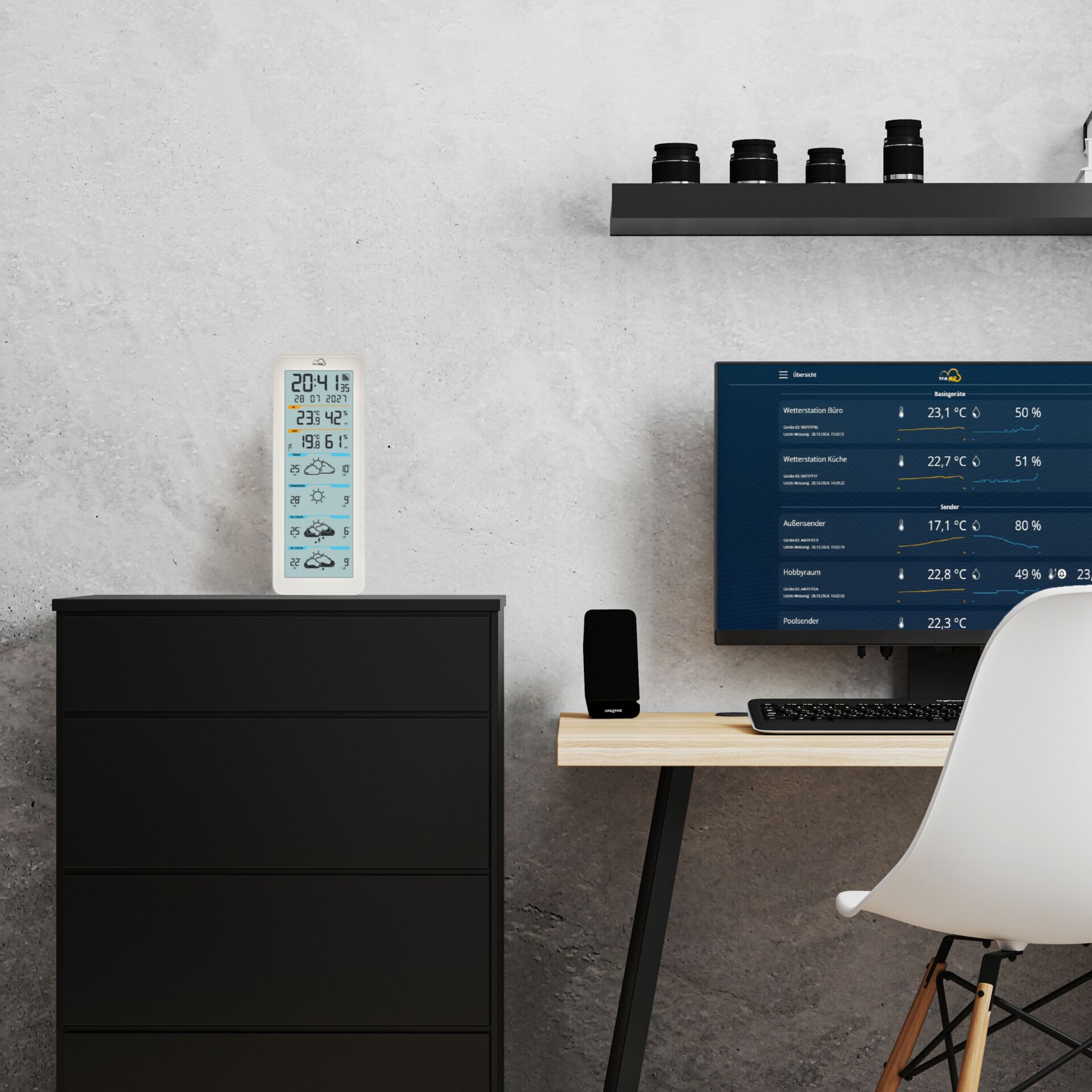 Moebel, Tabelle, Schreibtisch, Elektronik, Sprecher