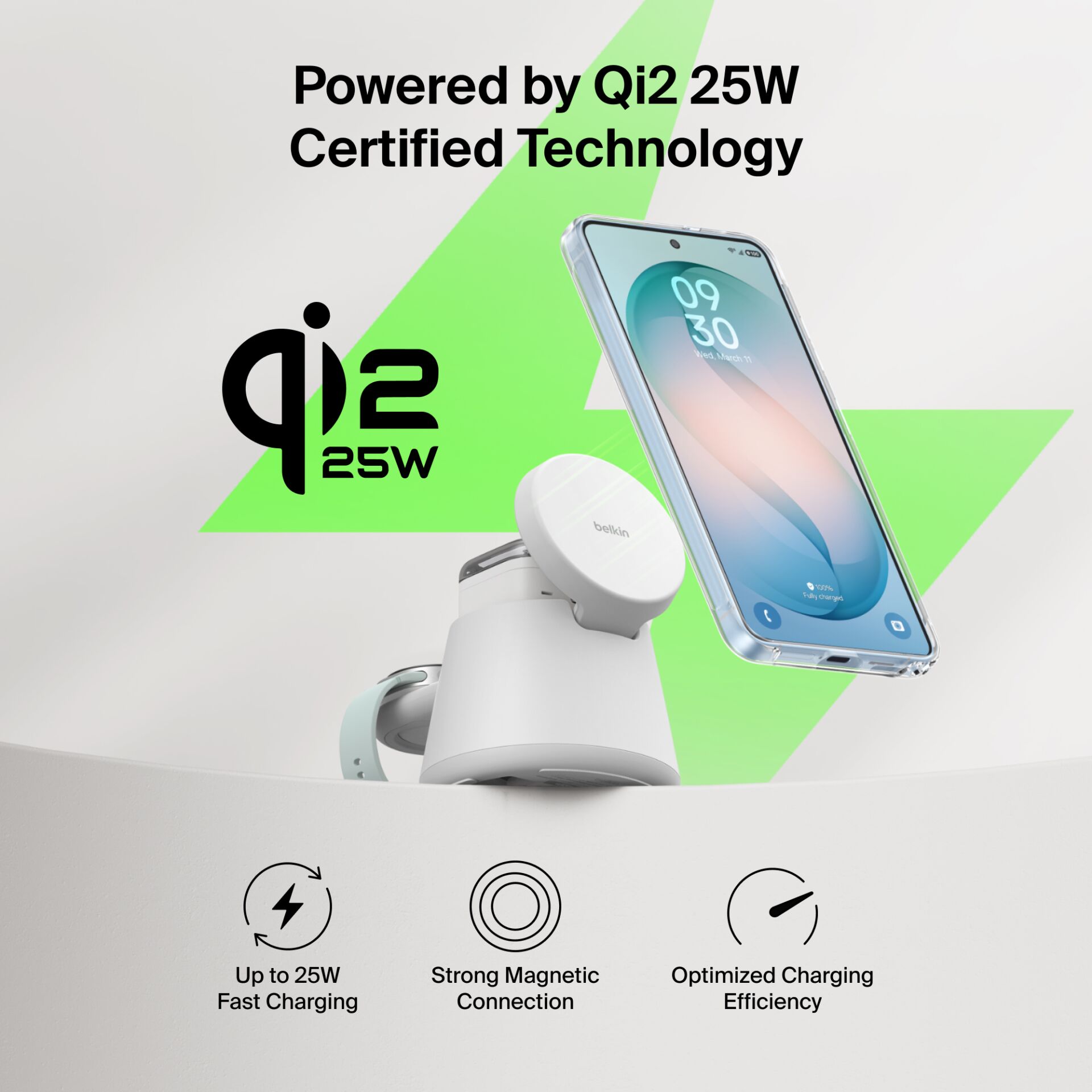 Qi2 25W, Qi2 25W Ladegerät, Magnetische Verbindung, Schnellladung, Telefon Halter