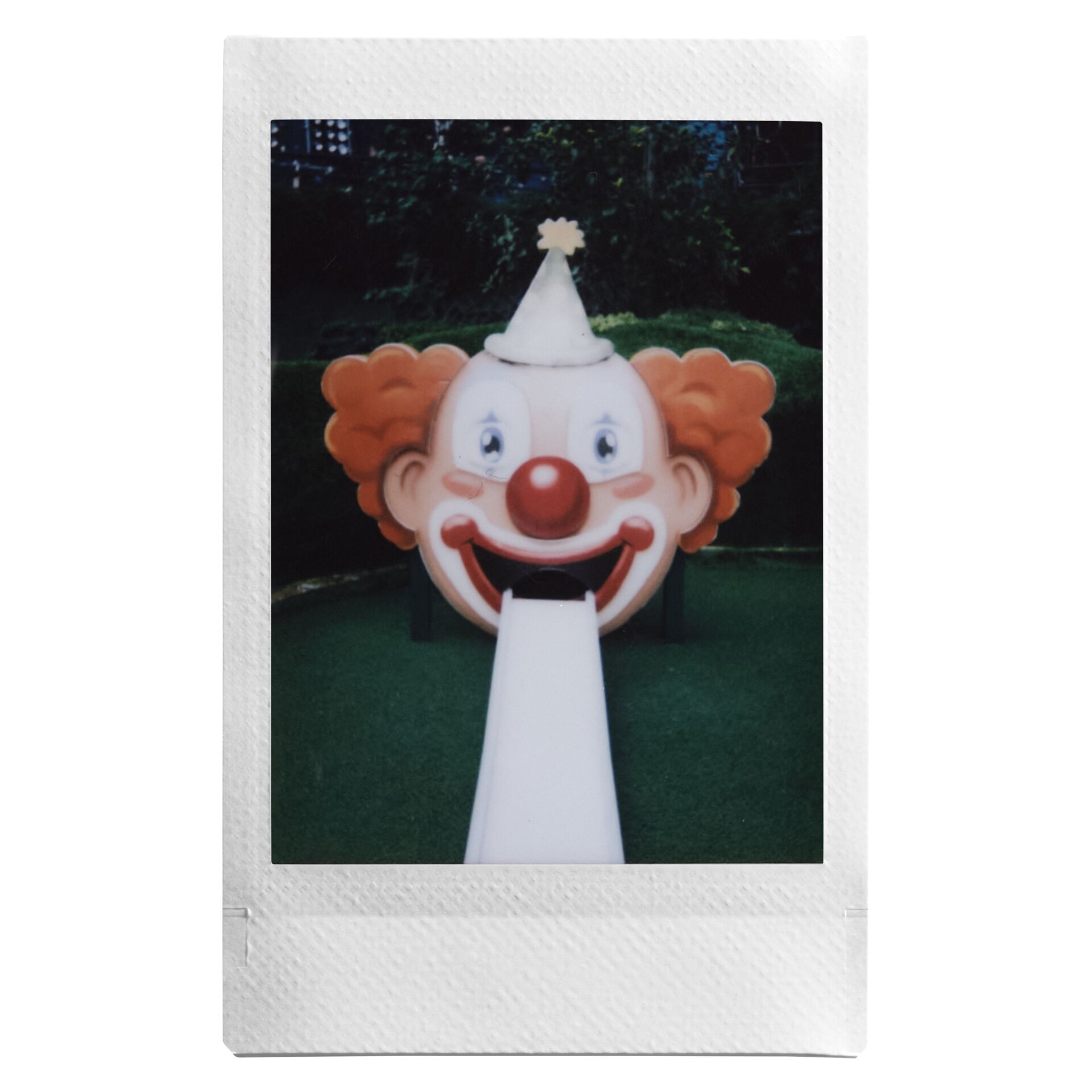 Clown-Figur, Kunststofffigur, Kinder-Spielplatz, Riesen-Clown, Pfeil?