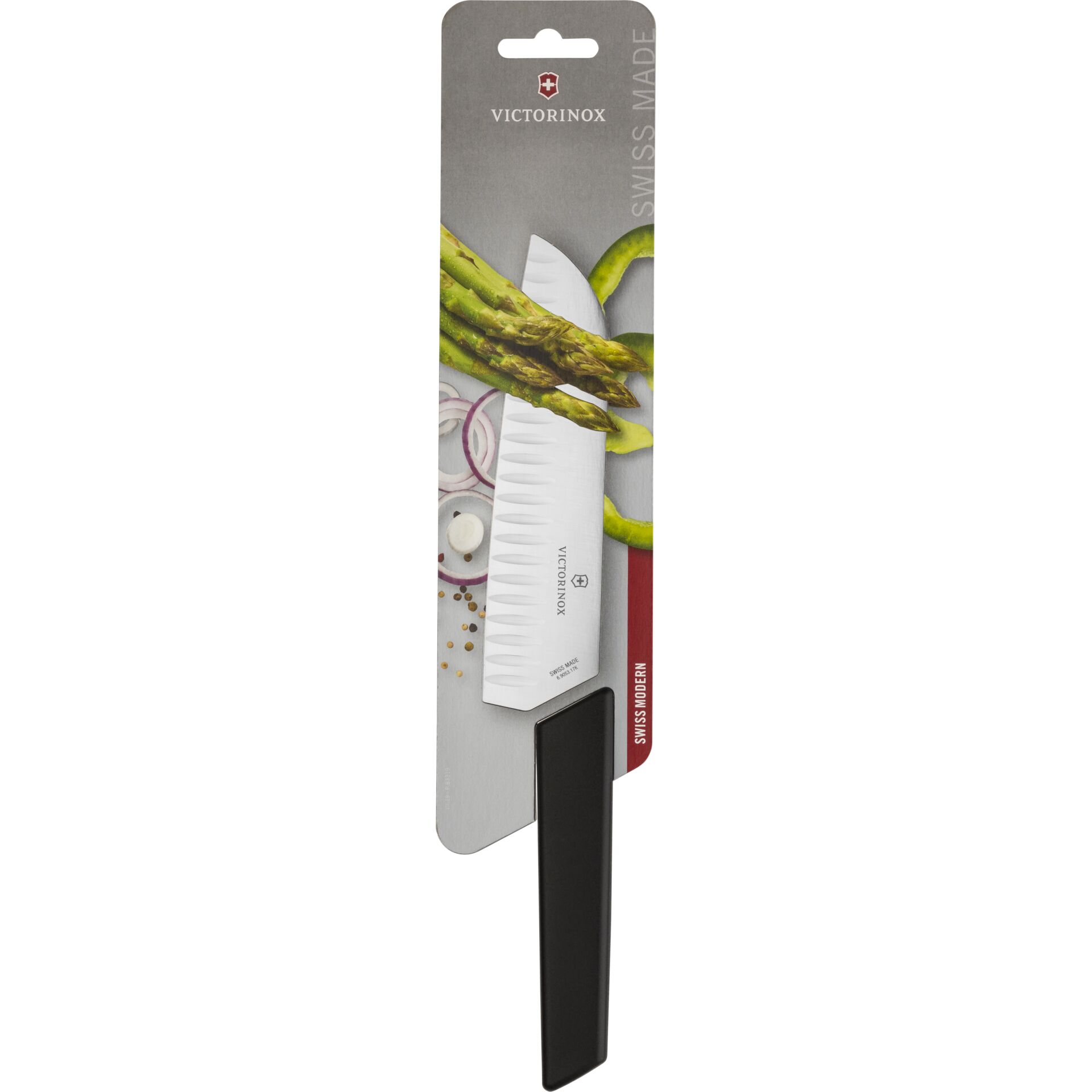 Victorinox Swiss Modern  Santoku Schwarz 17 cm