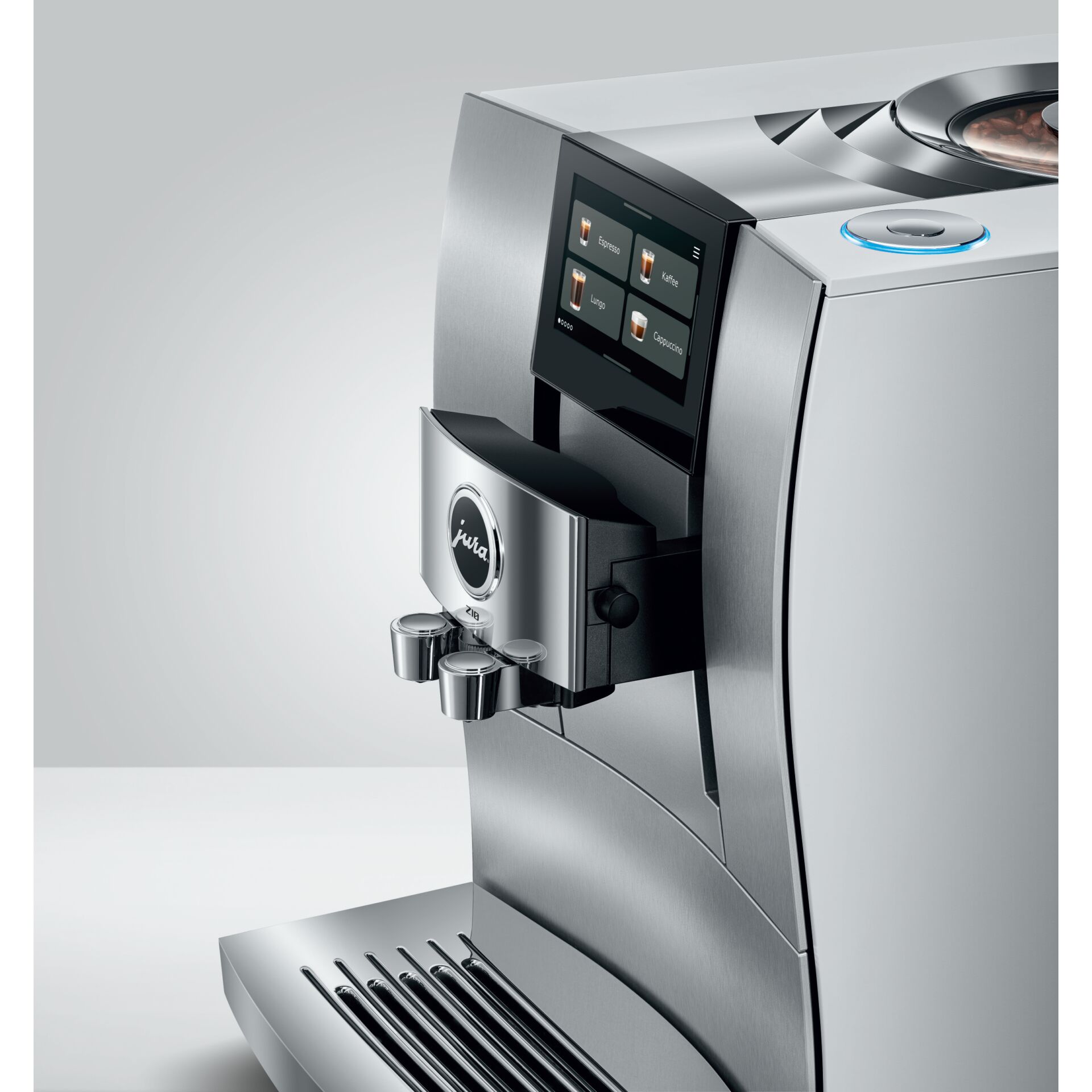 Kaffeemaschine, Espressoautomat, Edelstahl, Touchscreen, Milchaufschäumer