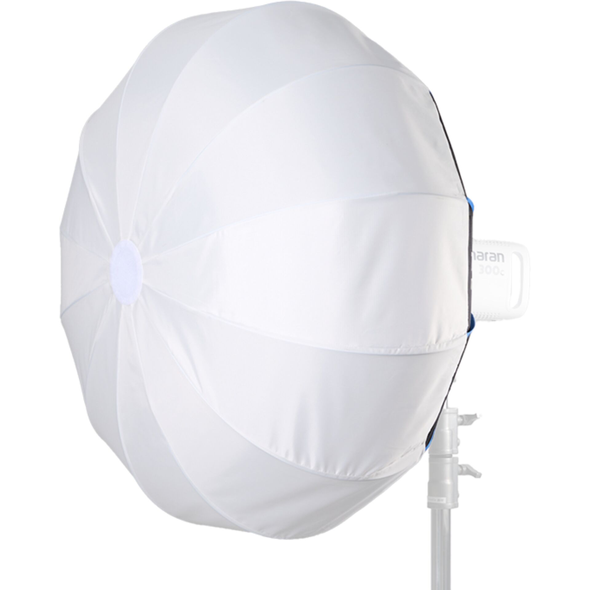Foto-Softbox, Schirmdiffusor, weiß, rund, Stativhalterung