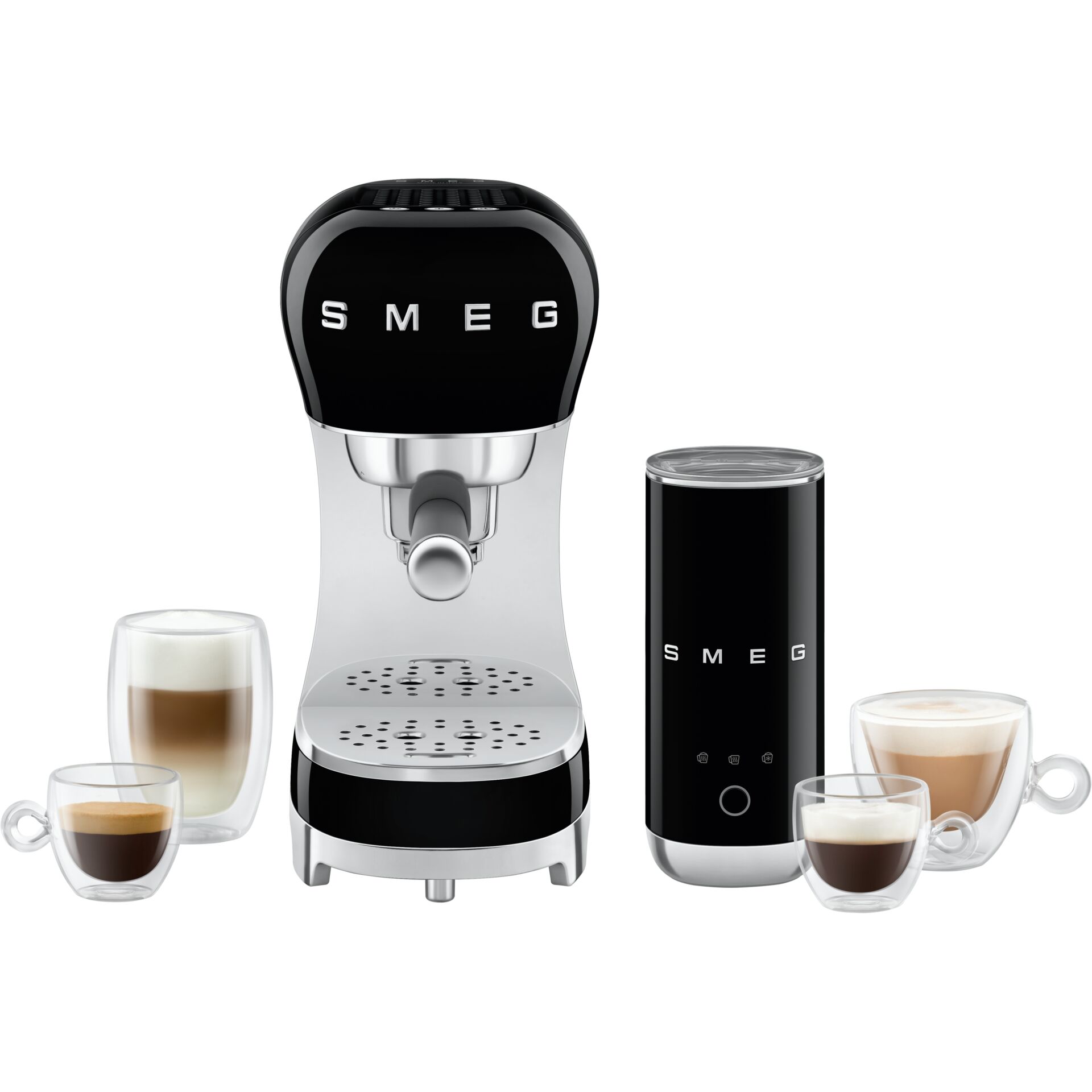 Kaffeemaschine, Kaffeevollautomat, Espressomaschine, Kapselmaschine, Metallisch-schwarz