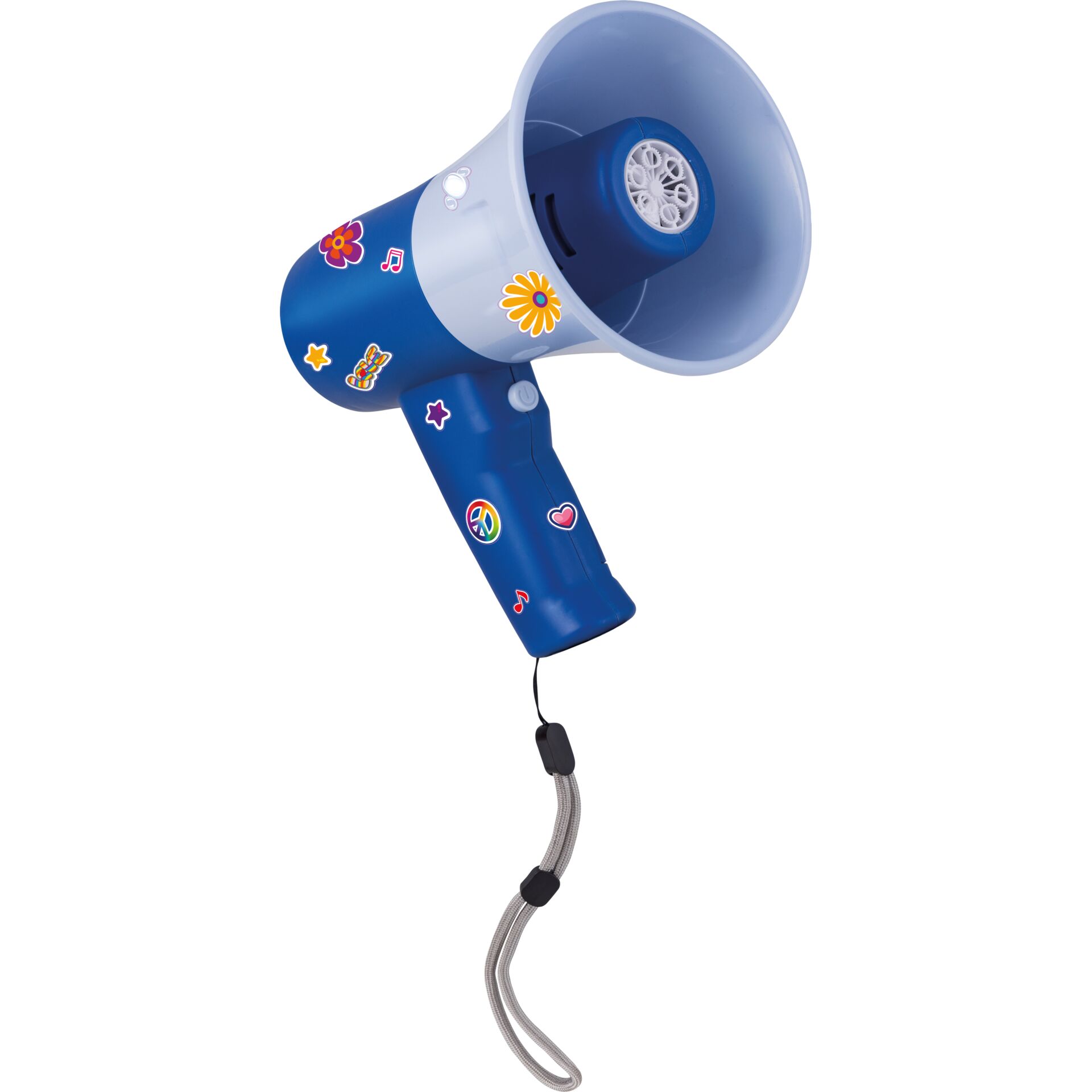 Fluggerät, Lautsprecher, Stickeraufkleber, Schalltrichter, Kordelkette