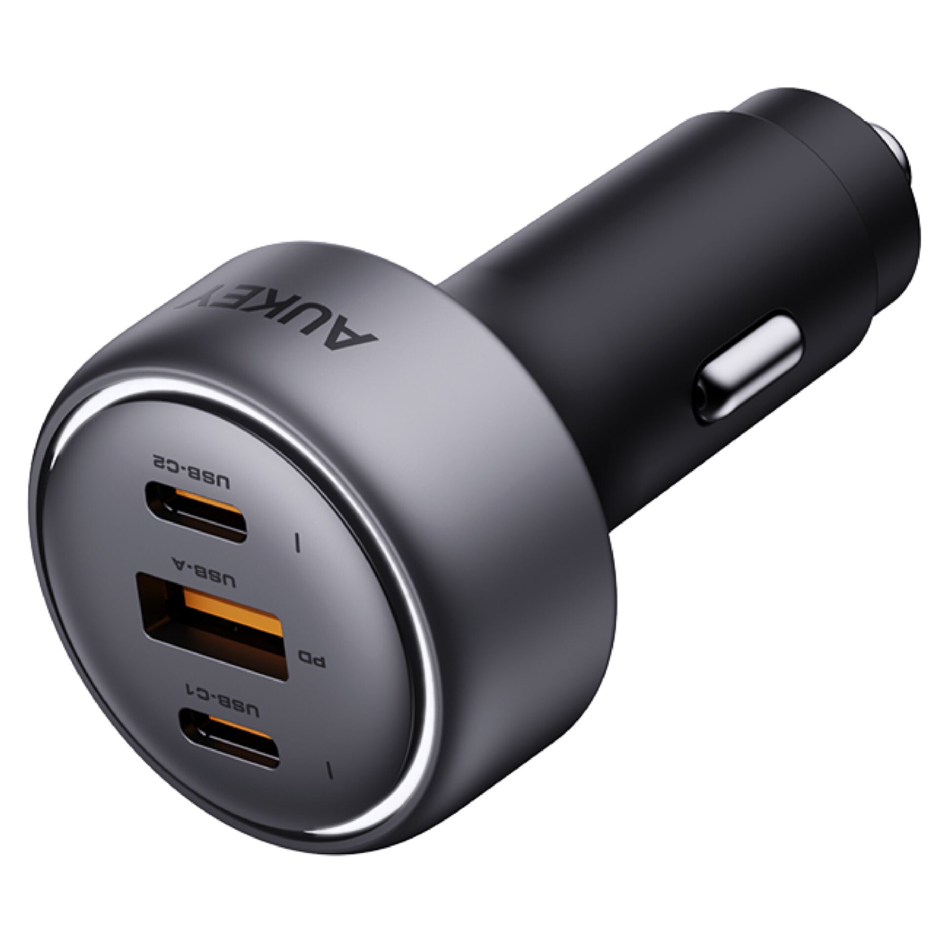 Aukey Pathfinder 66W 3-Port  Car Charger Black