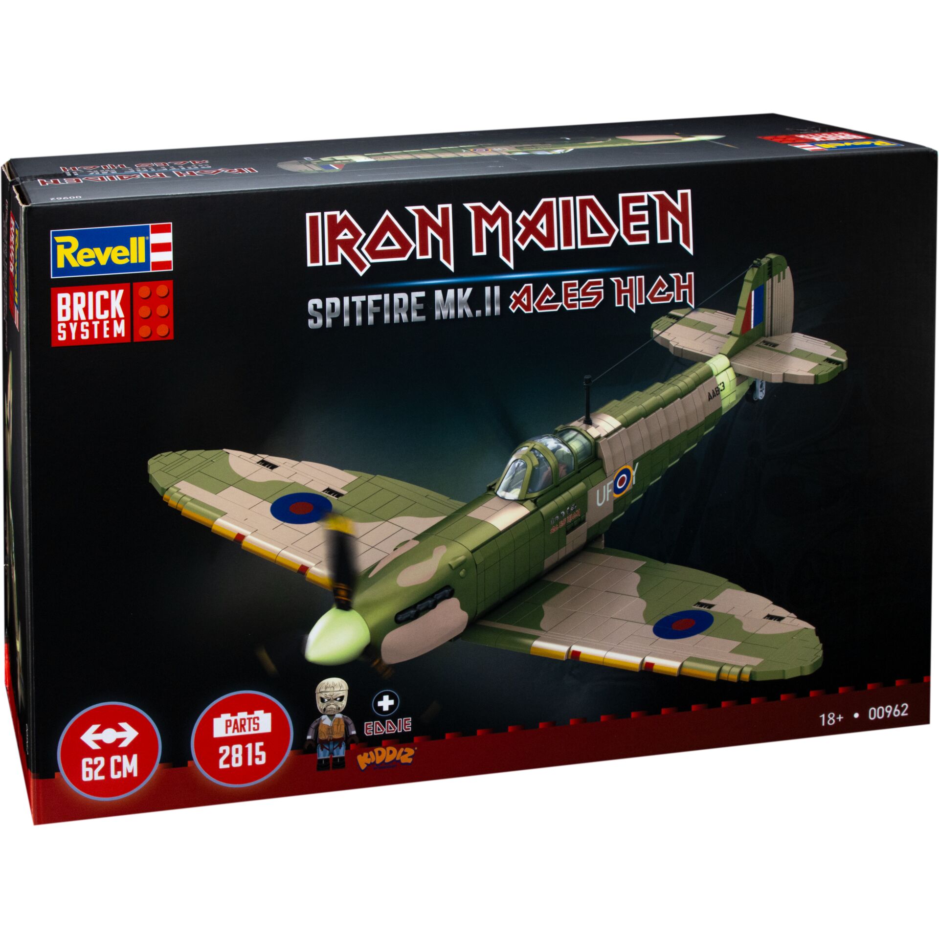 Flugzeug Modell, Brick System, Spitfire MK II, Militärgrün, Tarnung