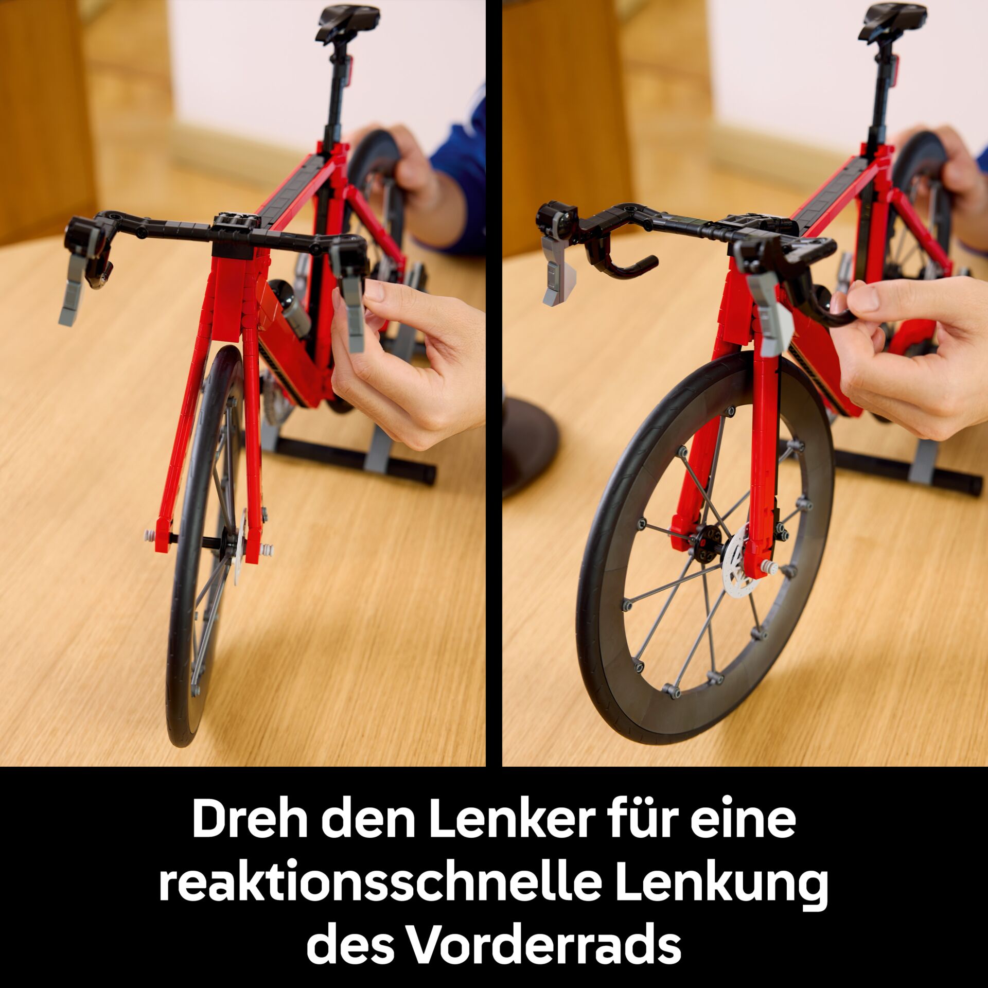 Fahrradmodell, Vorderrad, Lenker, Bremsen, Kunststoffteile