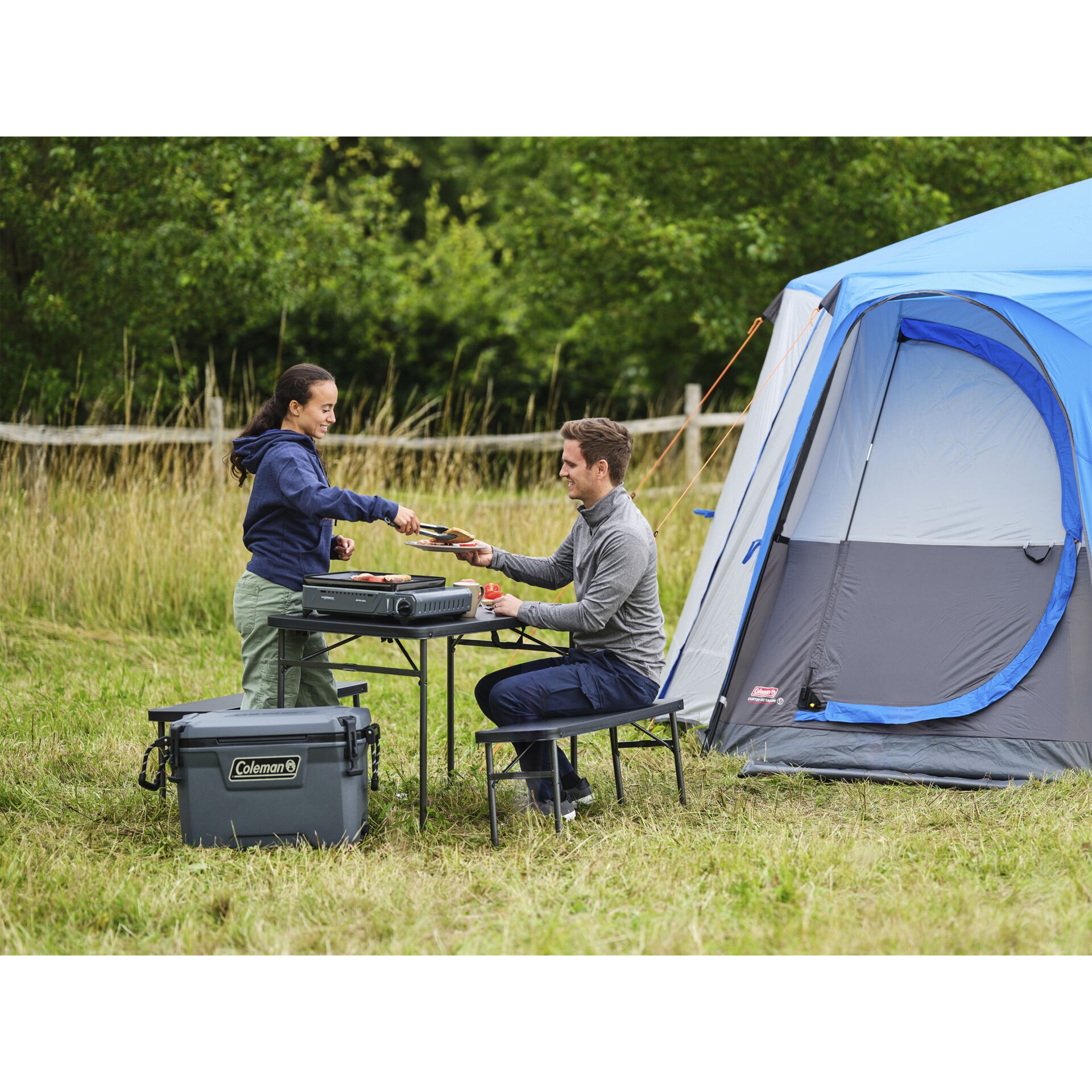 Zelt, Person, Campen, Draußen, Kiste