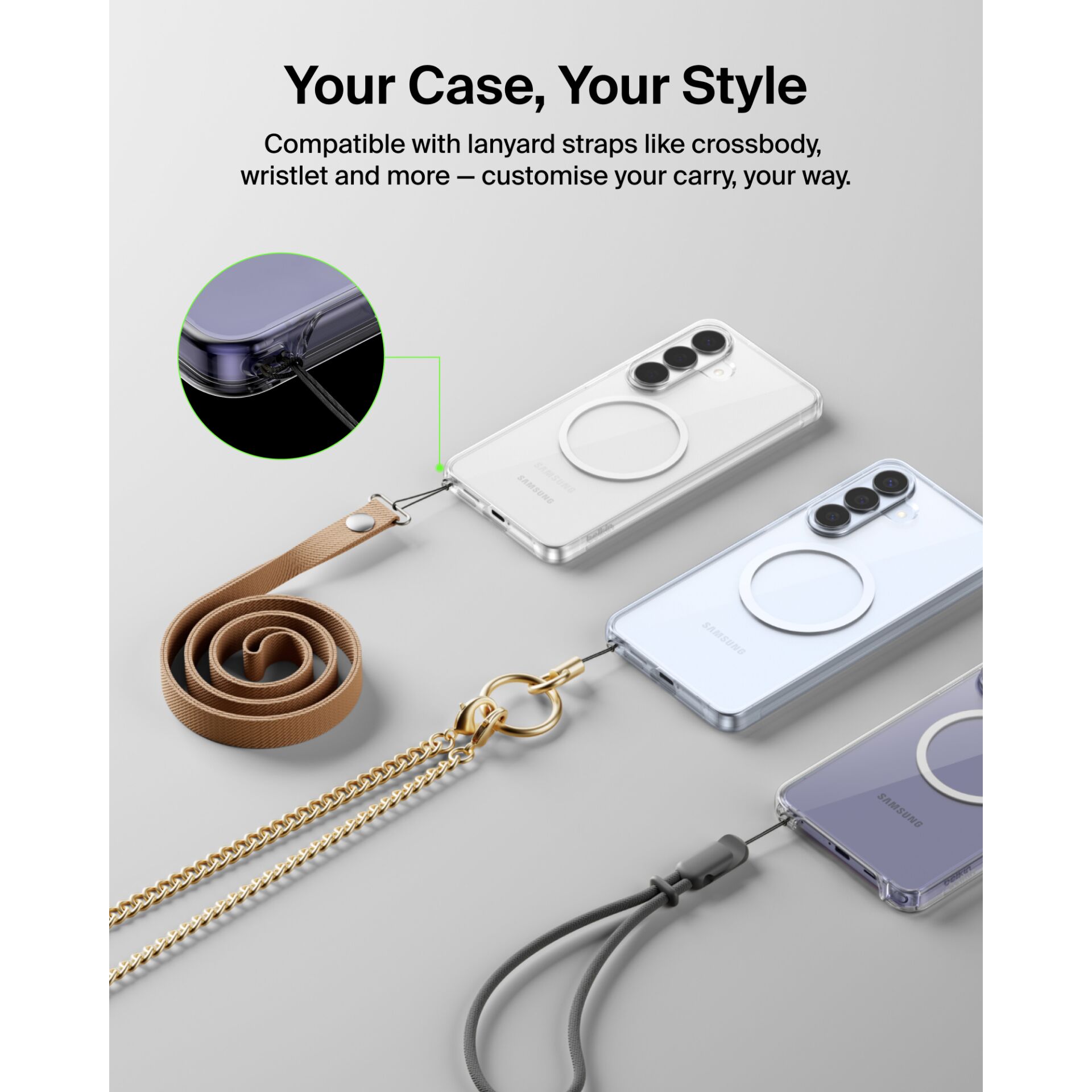 Handy Hülle, Kettenanhänger, Schulterband, Lanyard, Magnetring