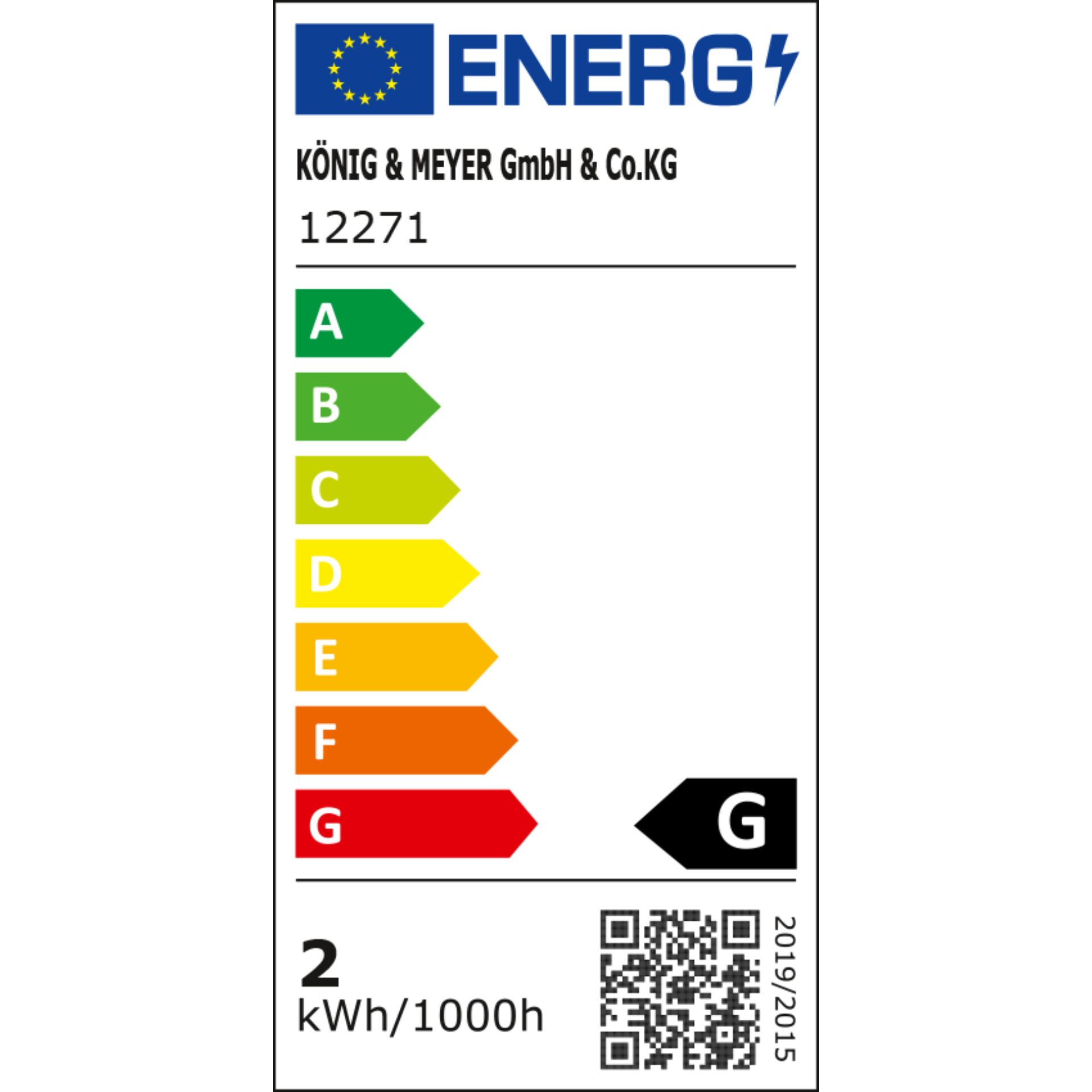 K&M 12271 Notenpultleuchte  Twin Head Pro – Energieeffizienzklasse G