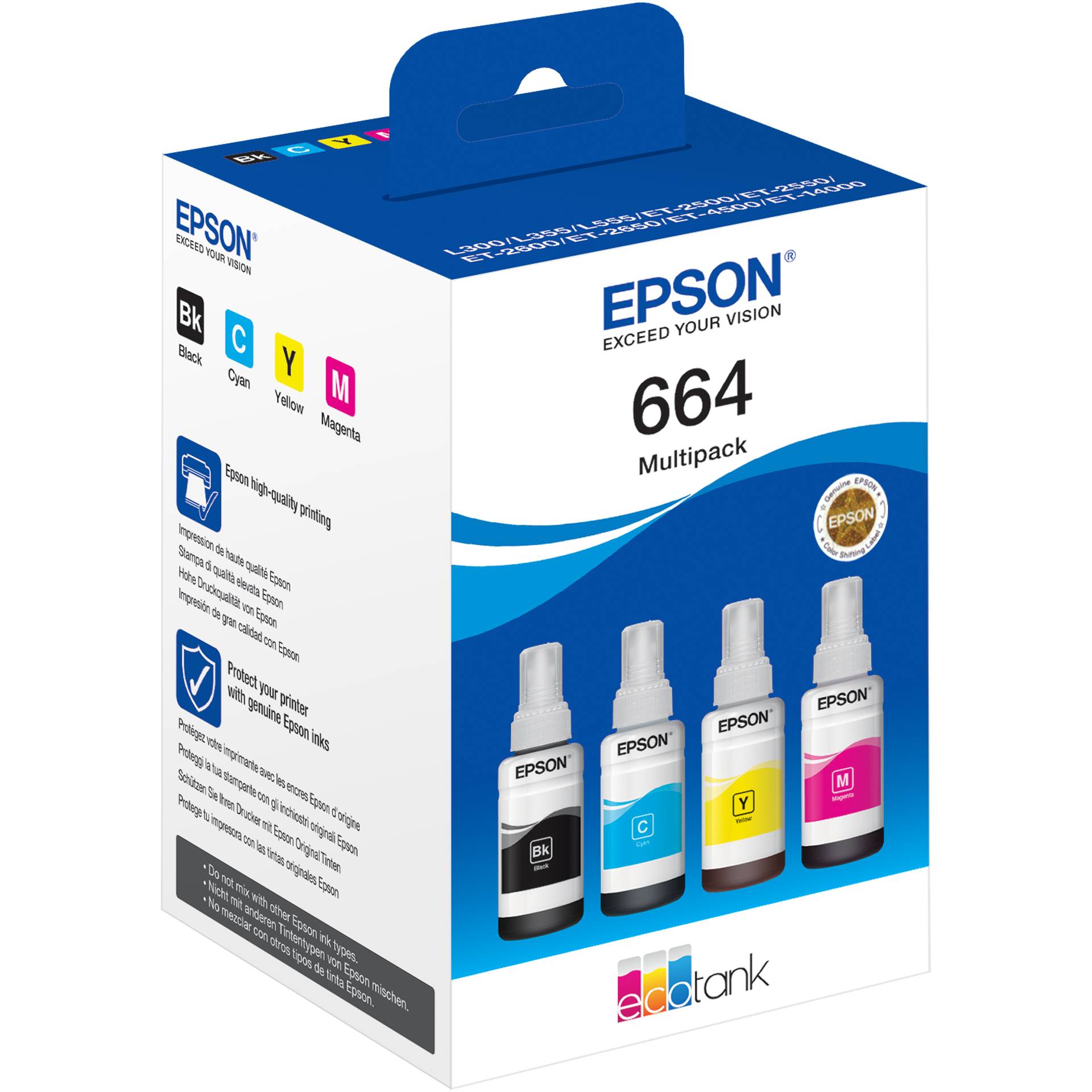 Epson EcoTank 4-colour Multipack  T 664                     T 6646